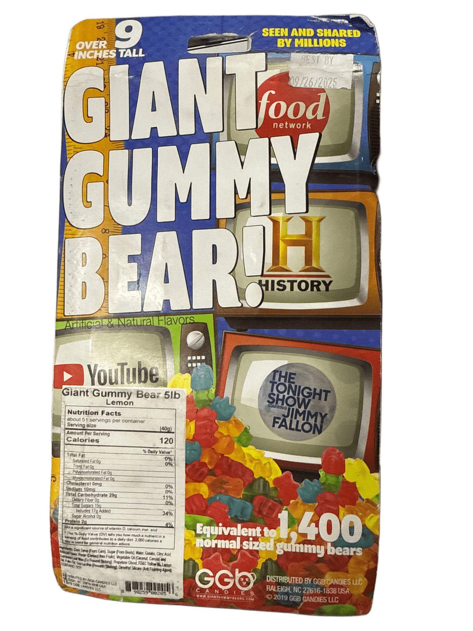 5 Pound Lemon Flavoured Gummy Bear 2040G - U.S Edition - Jack Righteous