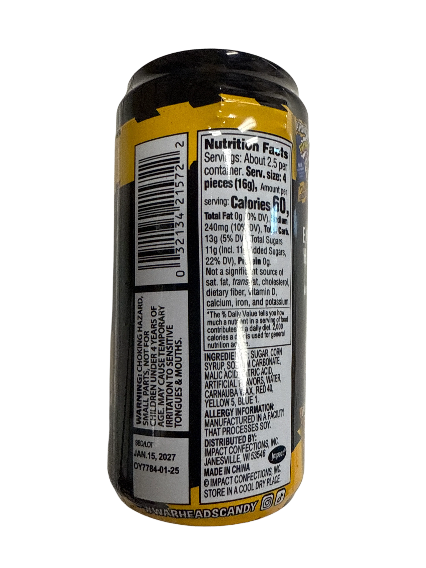 Warheads Atomic Fizz Sour Hard Candy 42G - U.S Edition