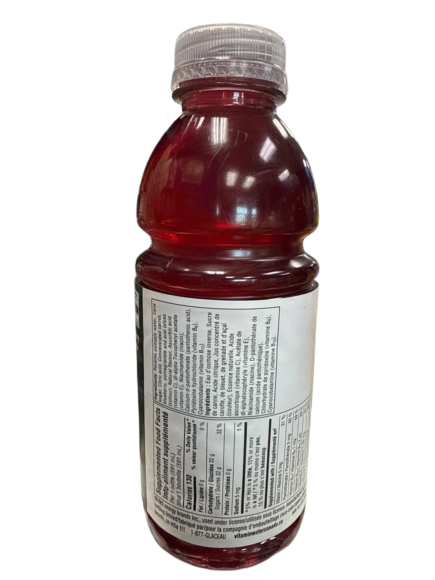 Vitamin Water Acai Blueberry Pomegranate Flavour 591ML *MAY BE DENTED* - Canadian Edition