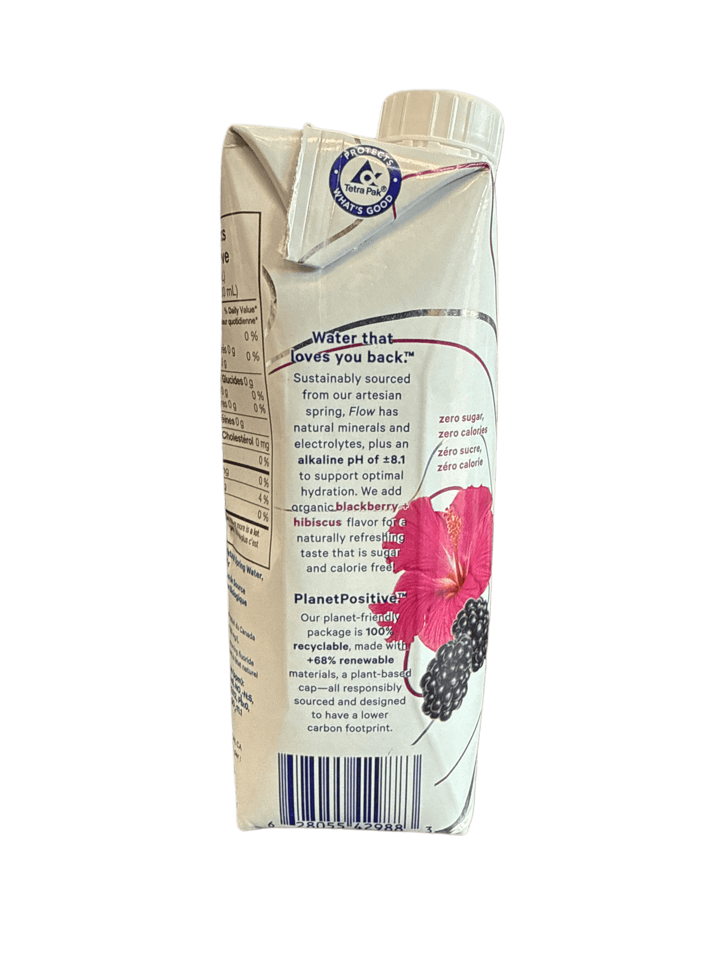 Flow Blackberry + Hibiscus Mineral Spring Water 500ML - Canadian Edition