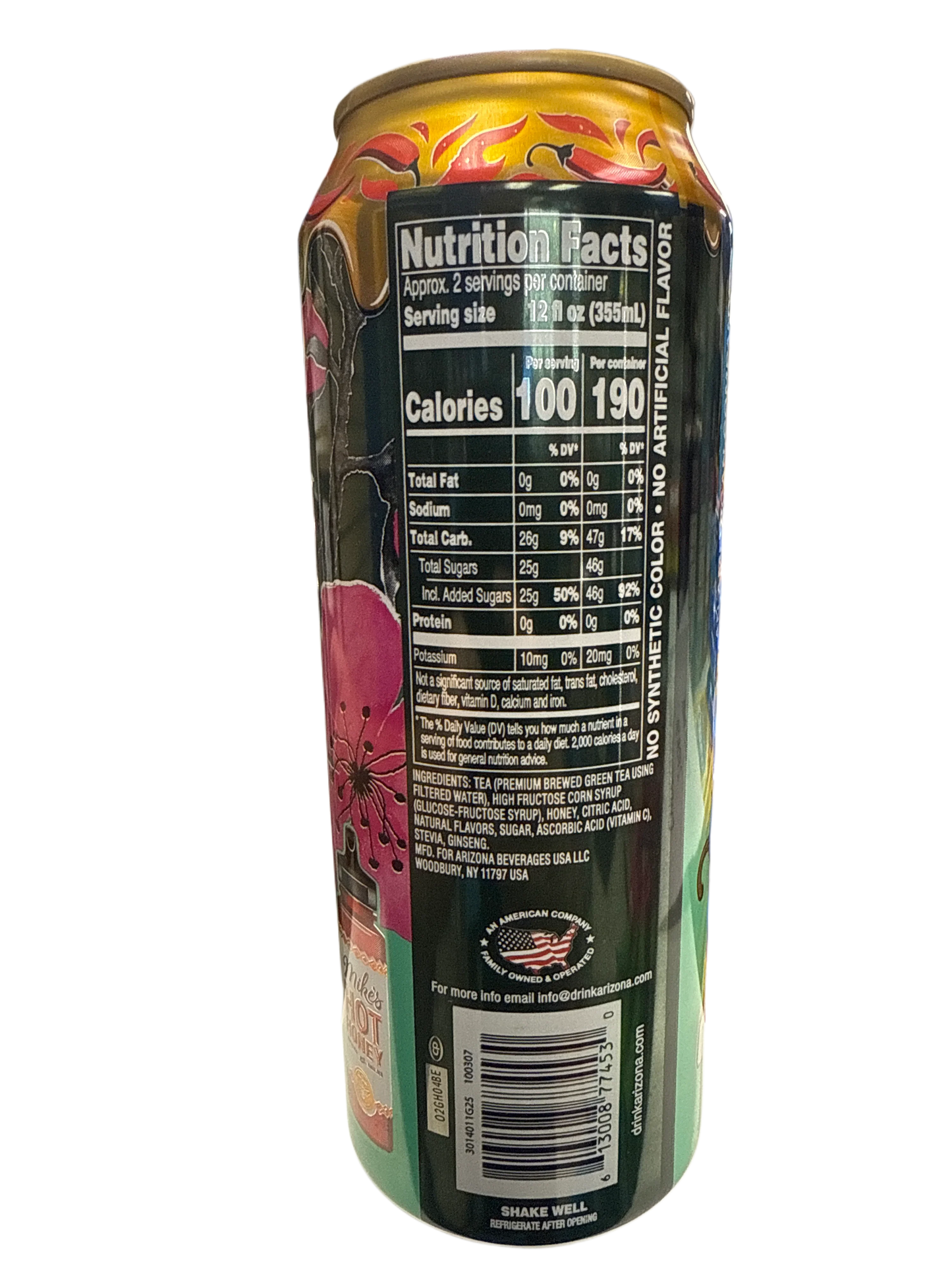 Arizonas Spicy Green Tea With Mikes Hot Honey 650ML - U.S Edition
