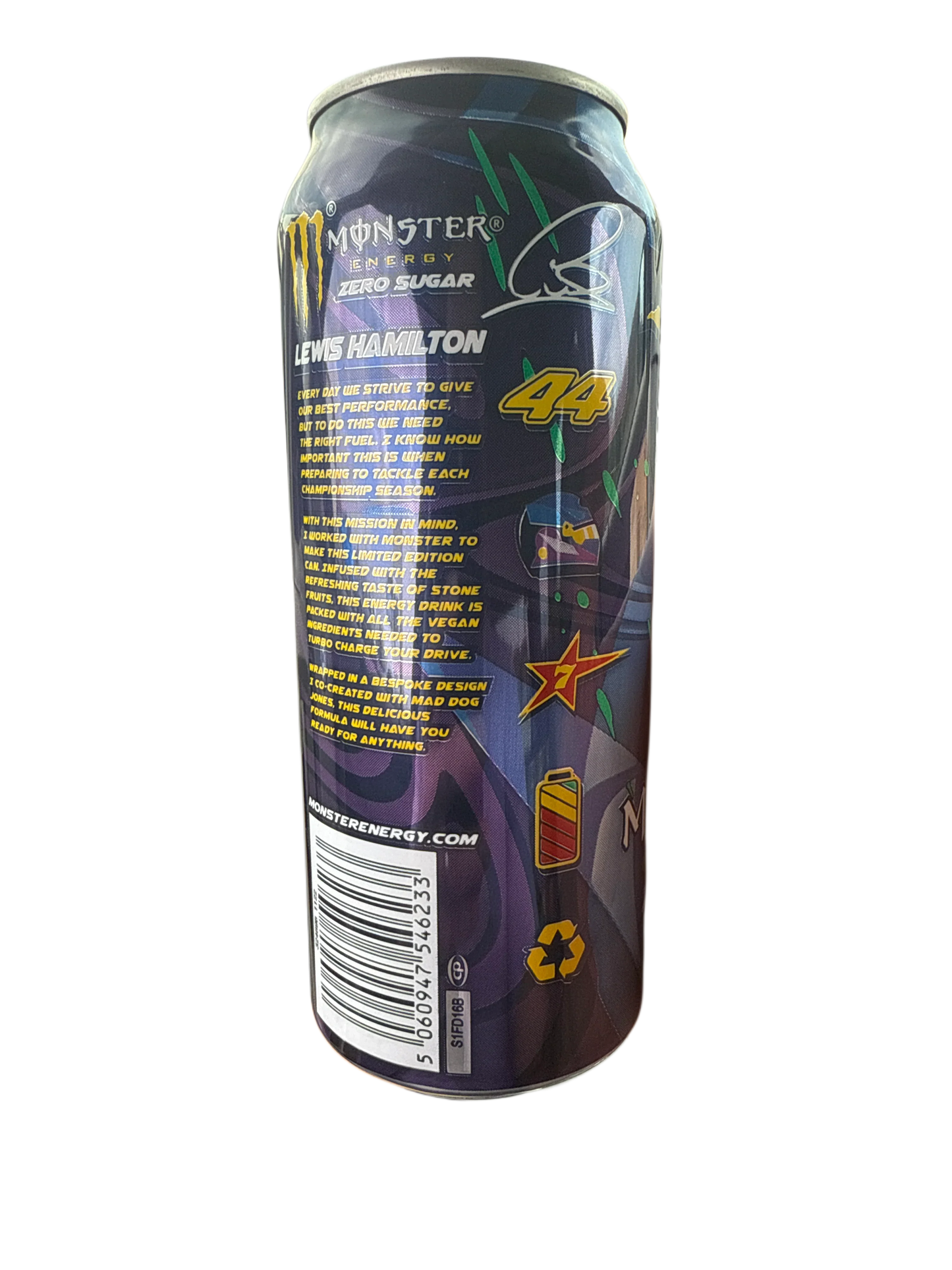 Monster Energy Zero Sugar Limited Edition Lewis Hamilton 500ML - U.K Edition