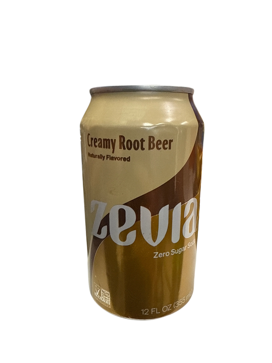 Zevia Zero Sugar Creamy Root Beer Flavoured Soda 355ML - Canadian Edition