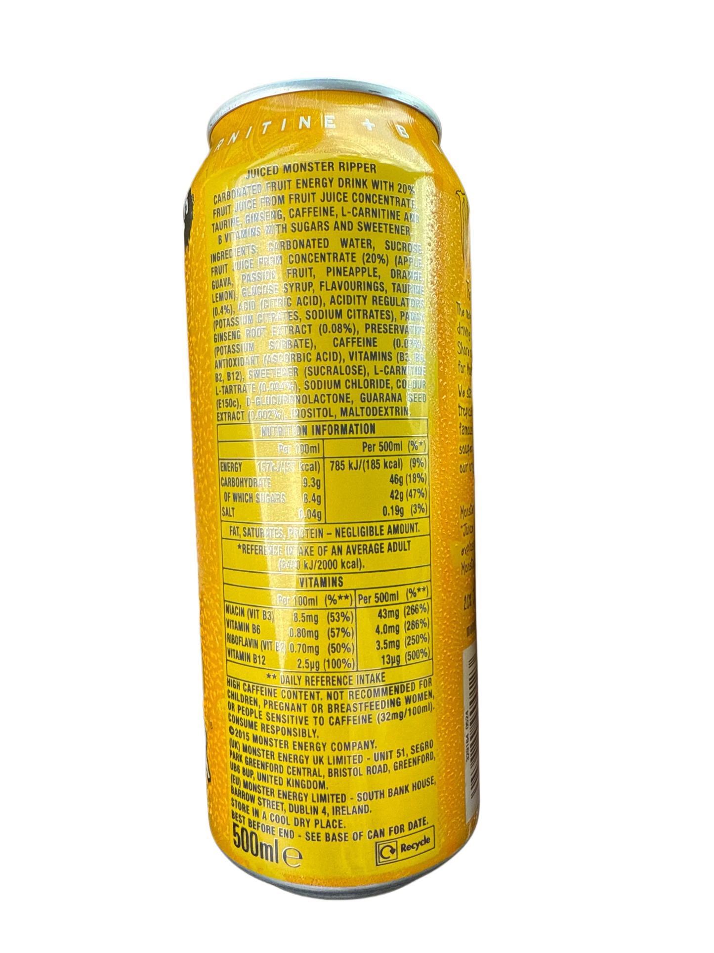 Monster Energy Ripper Juiced 500ML - U.K Edition