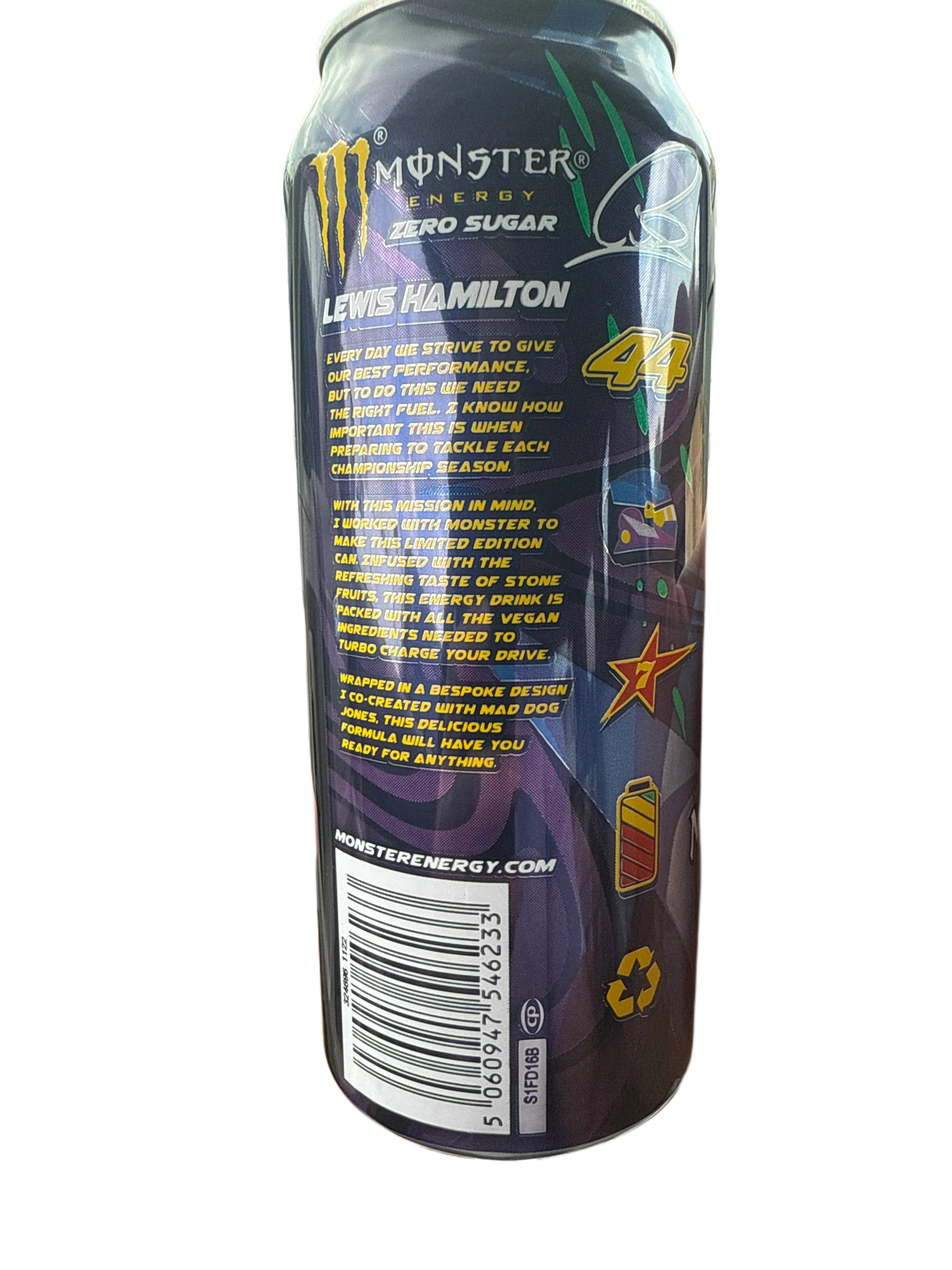 Monster Energy Zero Sugar Limited Edition Lewis Hamilton 500ML - U.K Edition