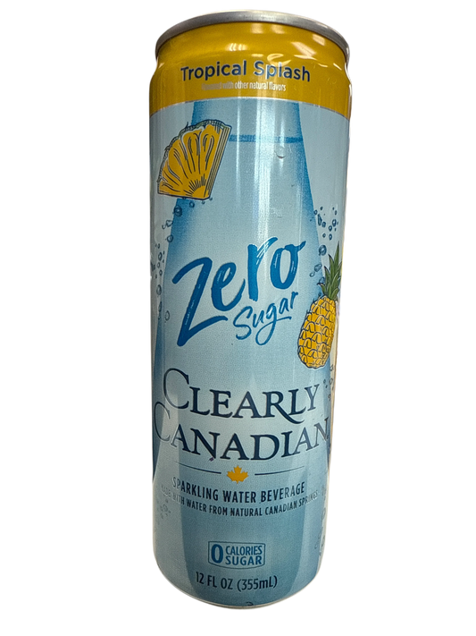 Clearly Canadian Zero Sugar Tropical Splash Flavour 355ML - Canadian Edition