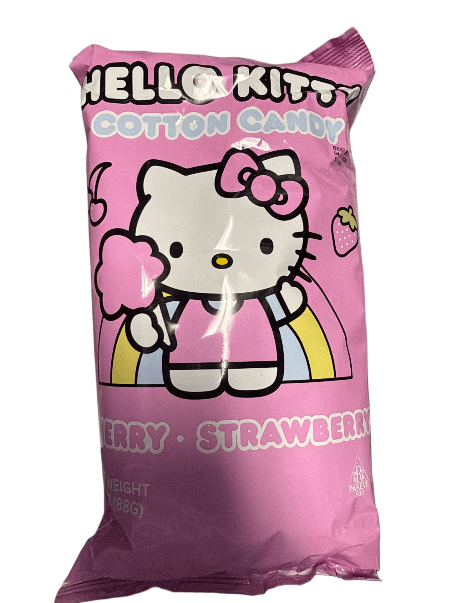 Hello Kitty Cherry Strawberry Flavoured Cotton Candy 88G - U.S Edition