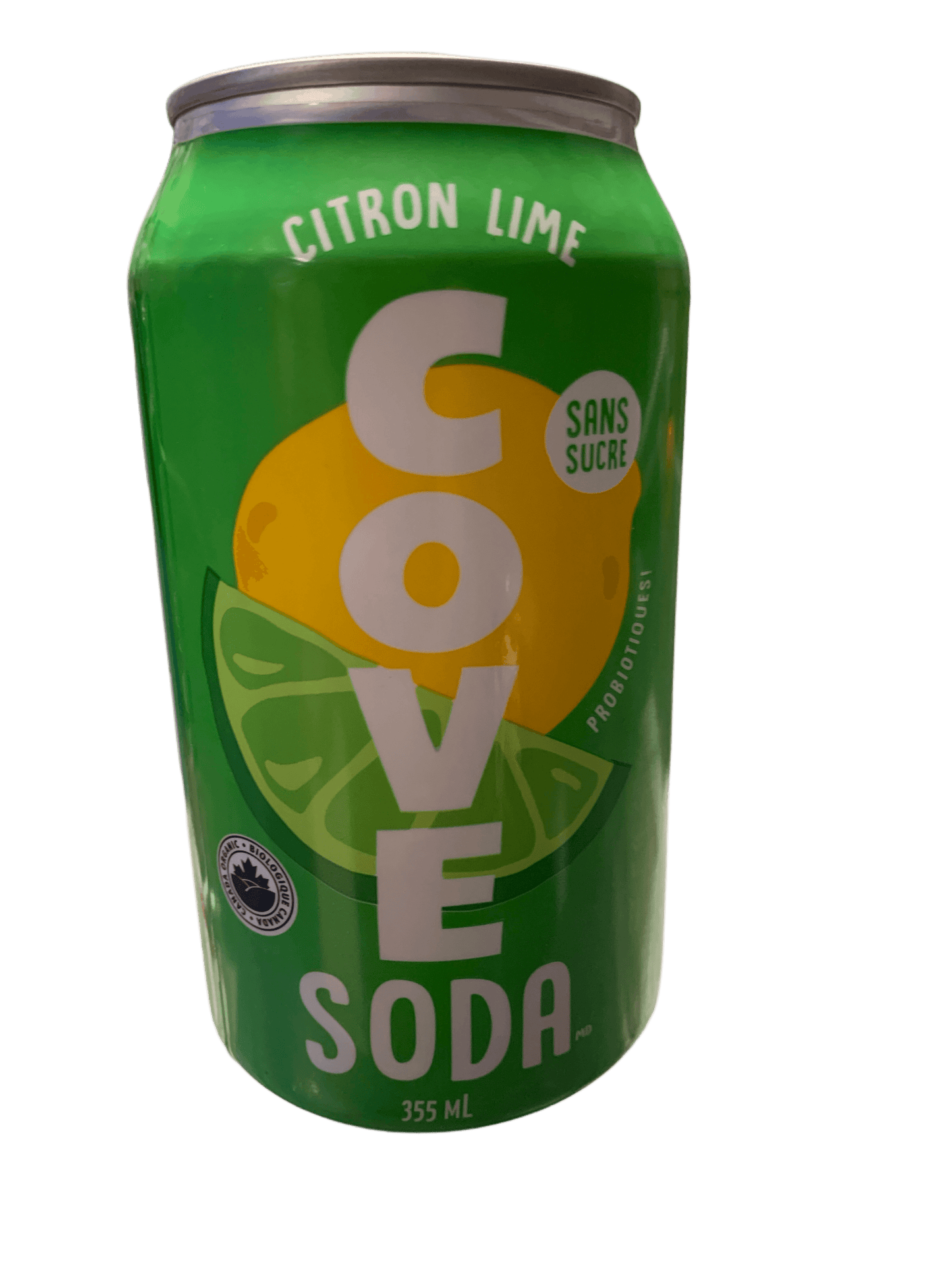 Cove Prebiotic Lemon Lime Flavoured Soda 355ML - Canadian Edition