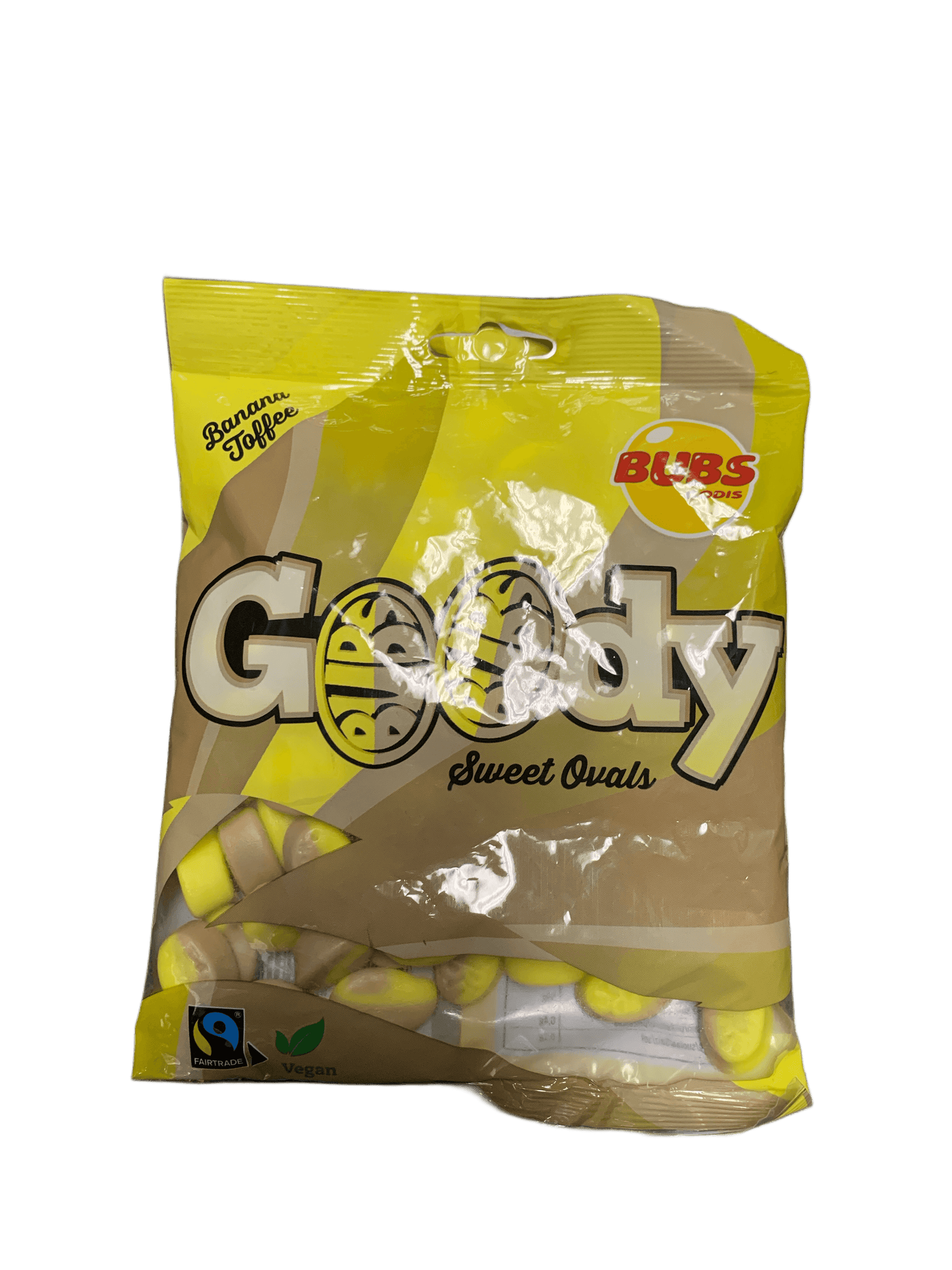 Bubs Goody Sour Ovals Banana Toffee Candy 175G - Swedish Edition