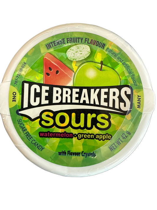 Ice Breakers Sours Watermelon And Green Apple Flavour 42G - U.S Edition