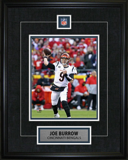 Joe Burrow Framed Pin & Plate Bengals