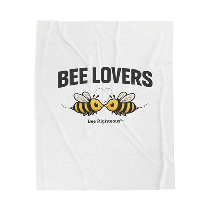Bee Lovers Velveteen Plush Blanket - Jack Righteous