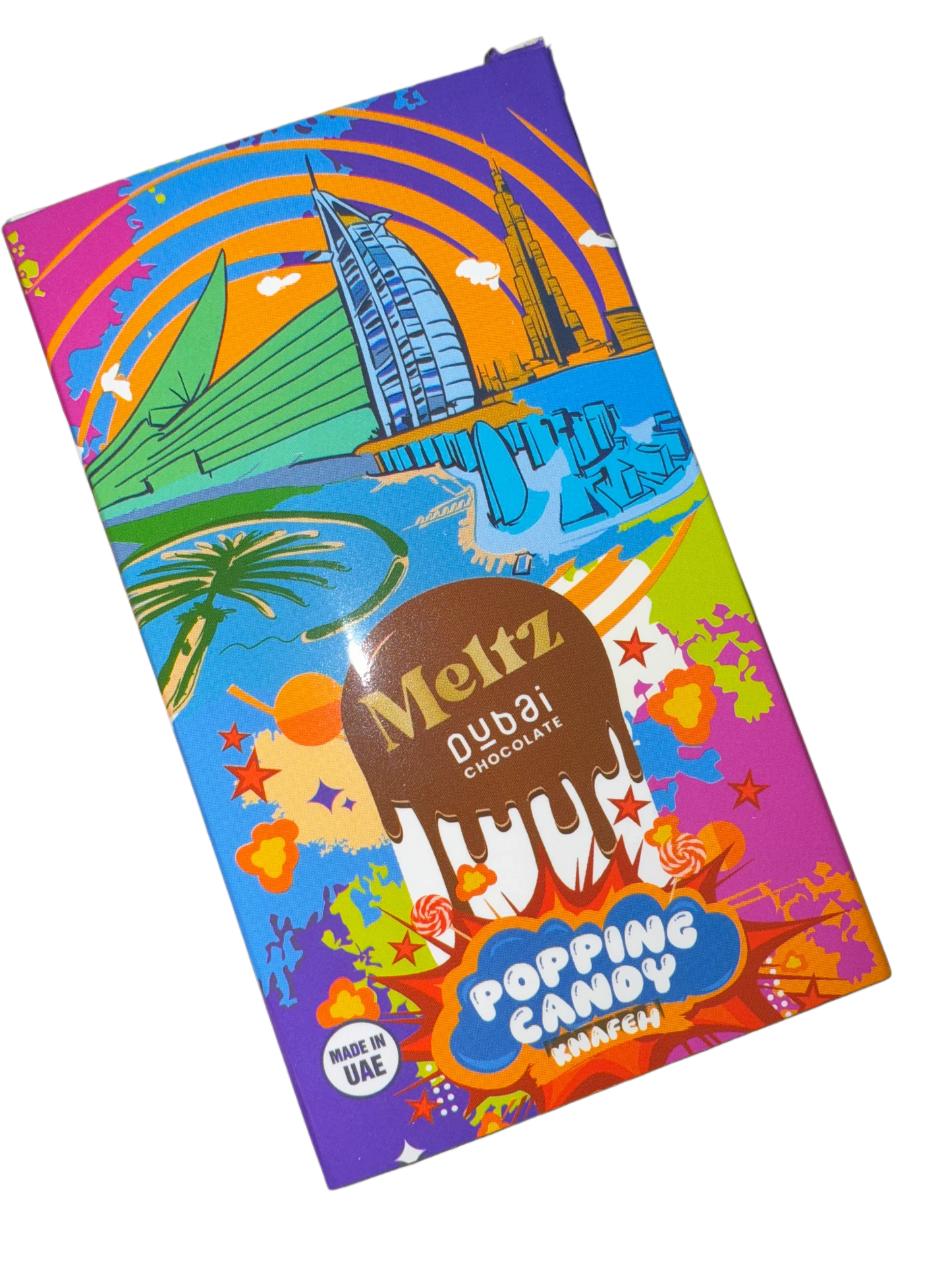 Meltz Dubai Chocolate Popping Candy Knafeh Flavour 75G - Dubai Edition
