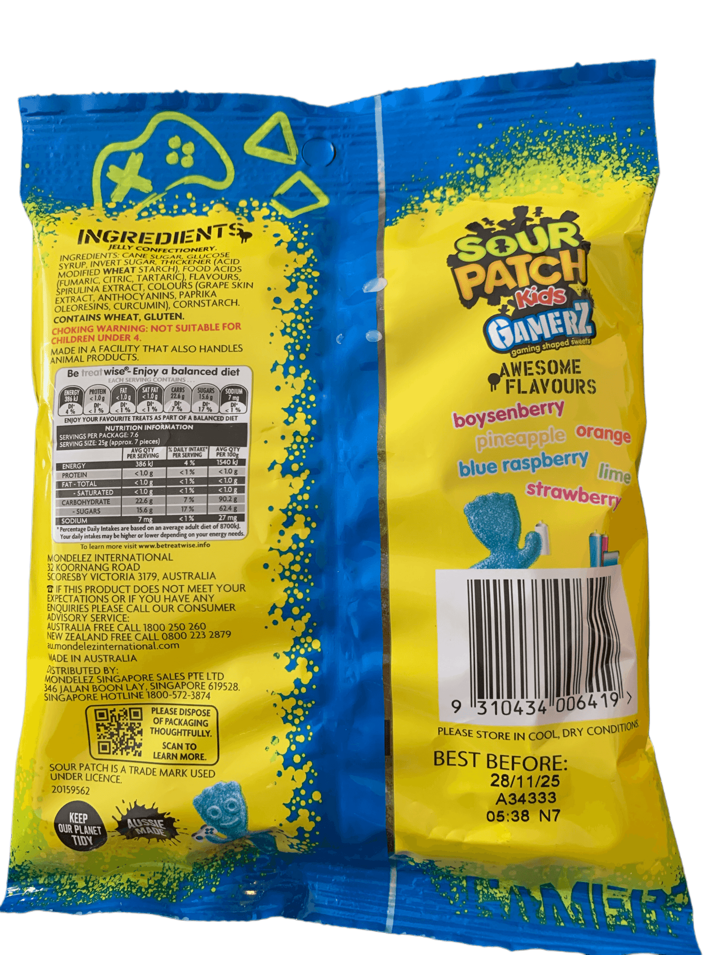 Sour Patch Kids Gamerz 190G - Australian Edition