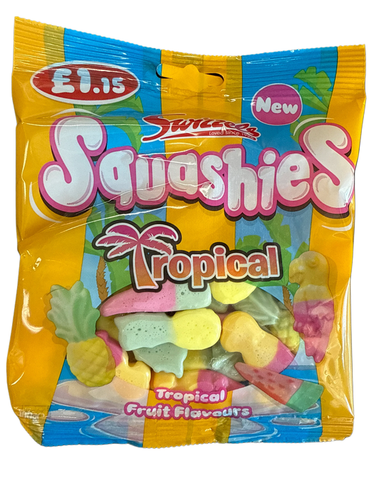 Squashies Tropical Fruit Flavours 100G - U.K Edition