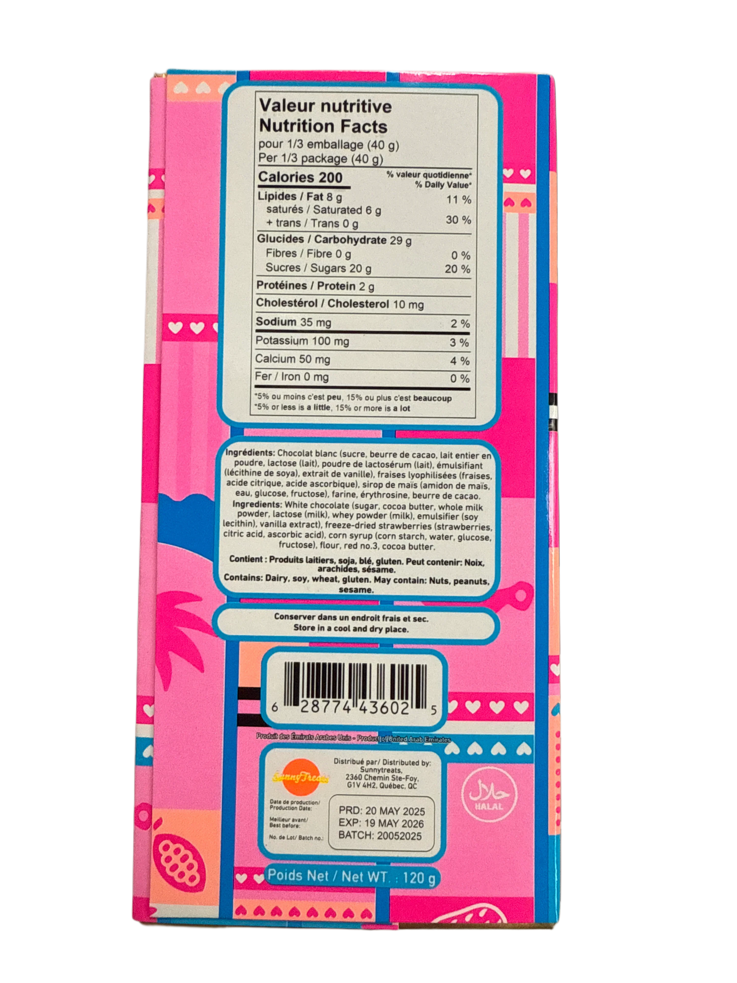 Habibi Dubai Strawberry Cotton Candy Chocolate 200G - Dubai Edition