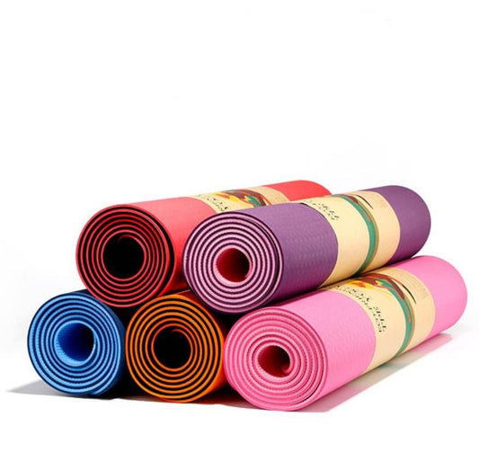 6mm Thick Double Color Anti - Slip TPE Yoga Mat - Jack Righteous