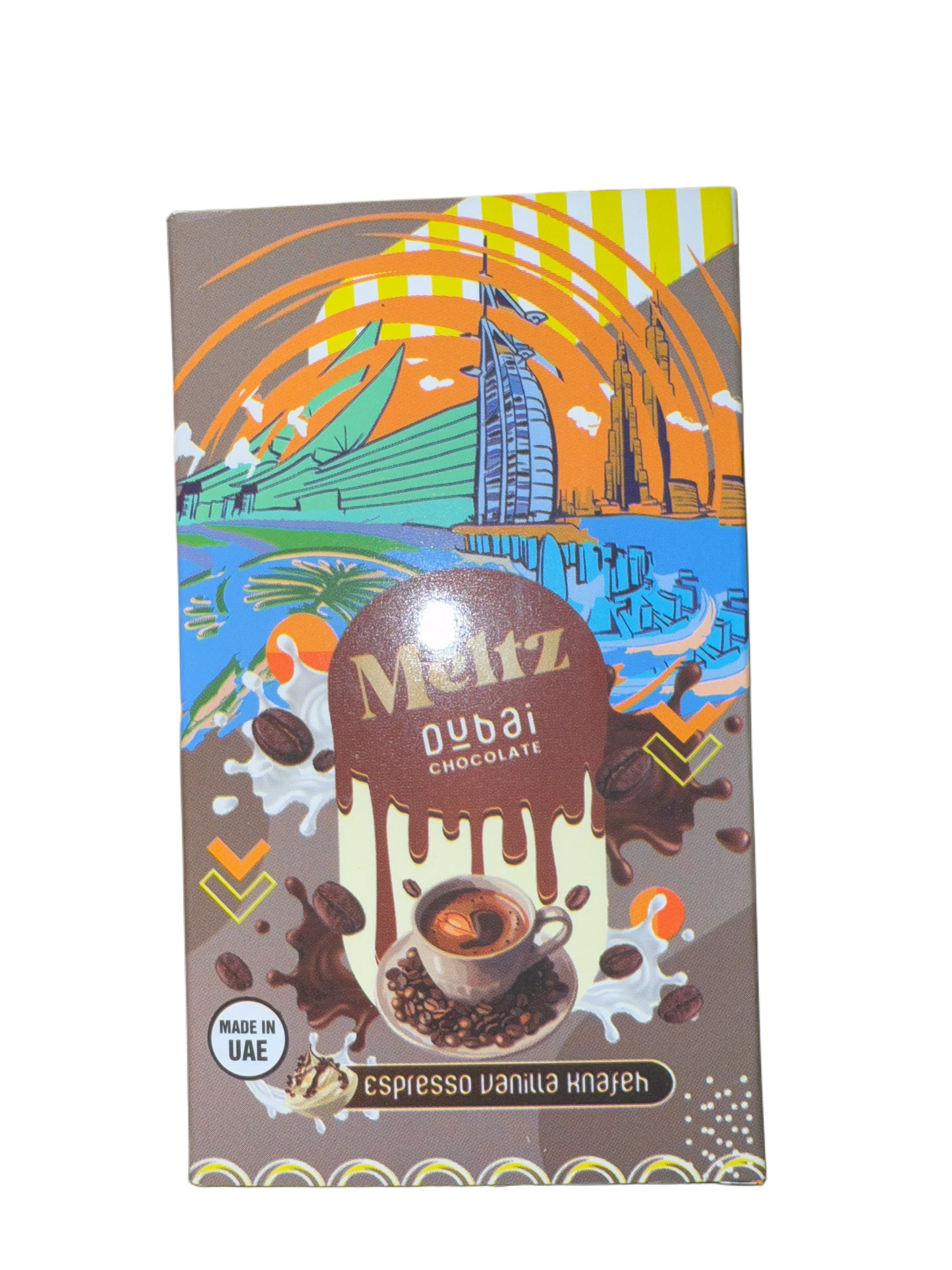 Meltz Dubai Chocolate Espresso Vanilla Knafeh Flavour 75G - Dubai Edition