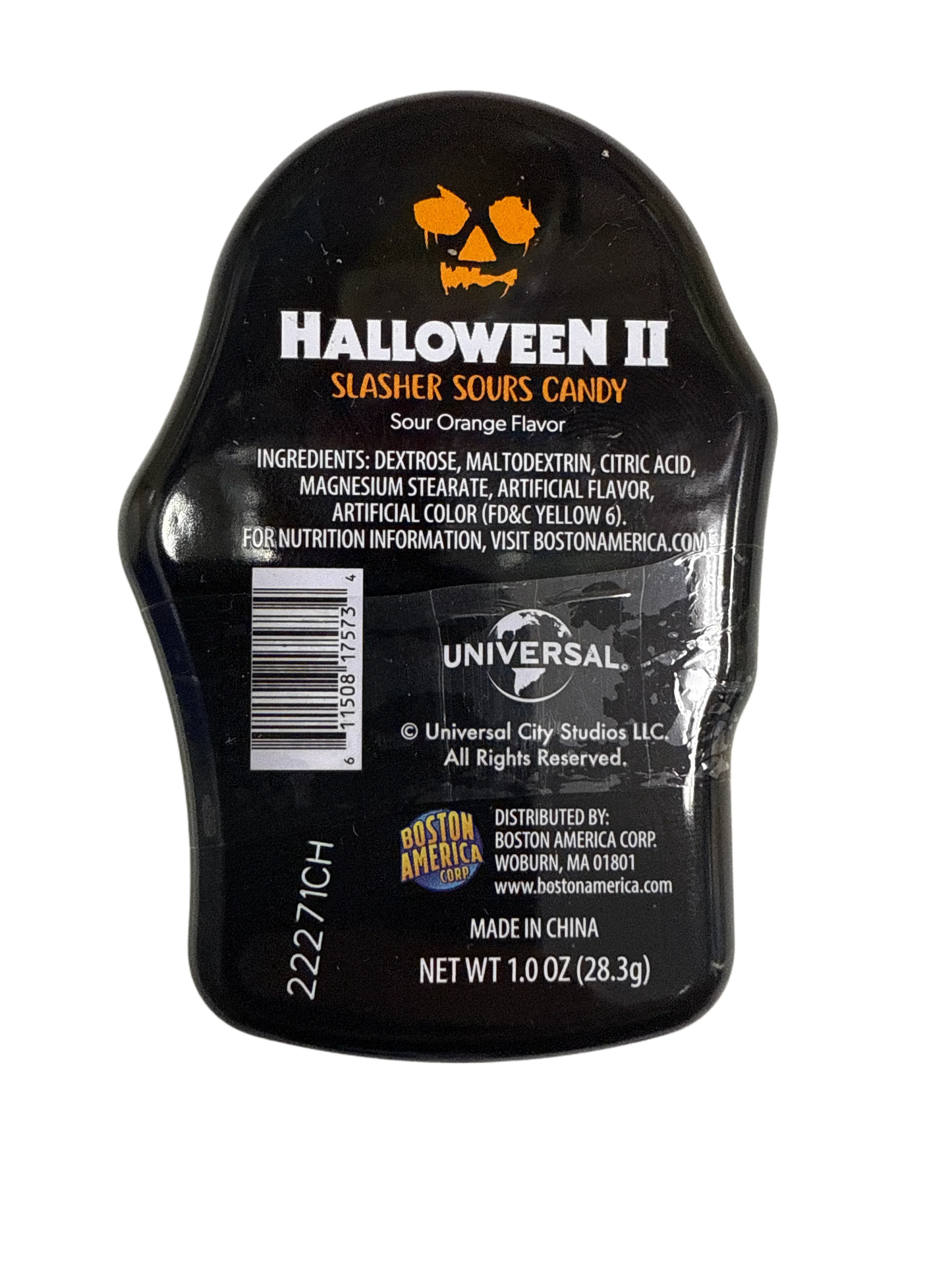 Halloween 2 Slasher Sours Curse Of Chucky Halloween Candy Tin Sour Cherry Flavour 34G - U.S EditionCandy Tin Sour Orange Flavour 28.3g - U.S Edition