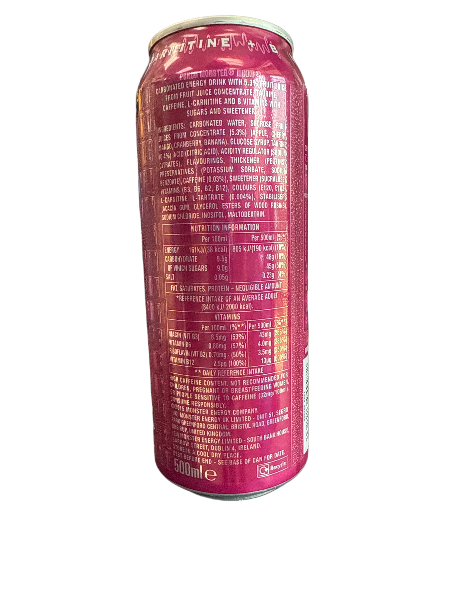 Monster Energy Limited Edition Punch Mixxed 500ML U.K Edition