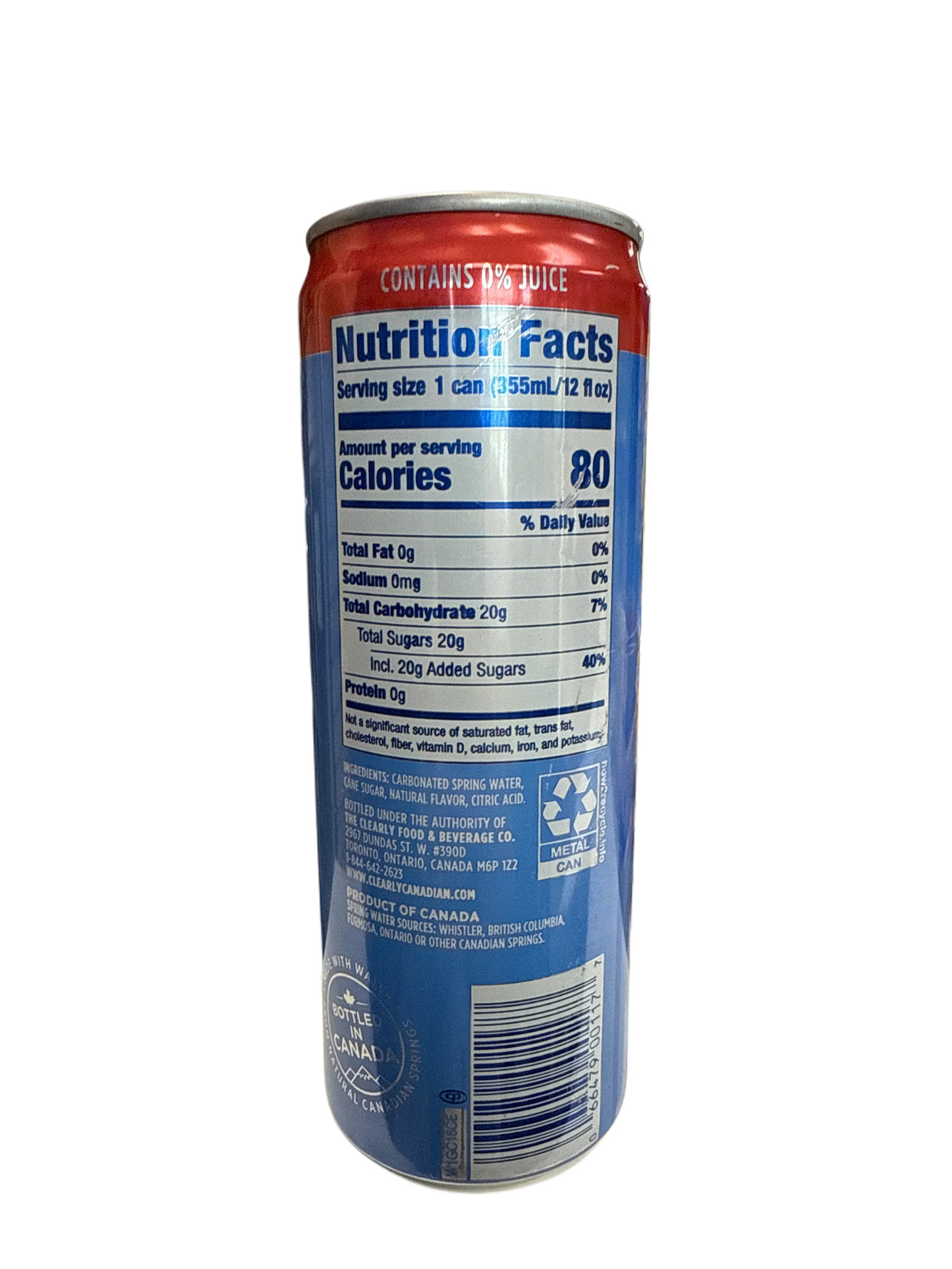 Clearly Canadian Summer Strawberry Flavour 355ML - Canadian Edition