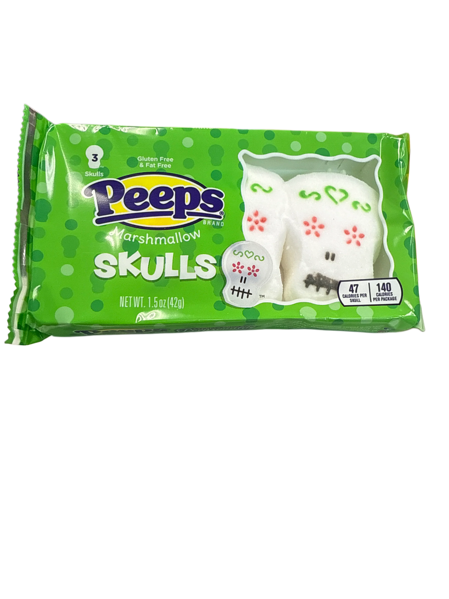 Peeps Marshmallow Halloween Skulls Three Pack 42G - U.S Edition