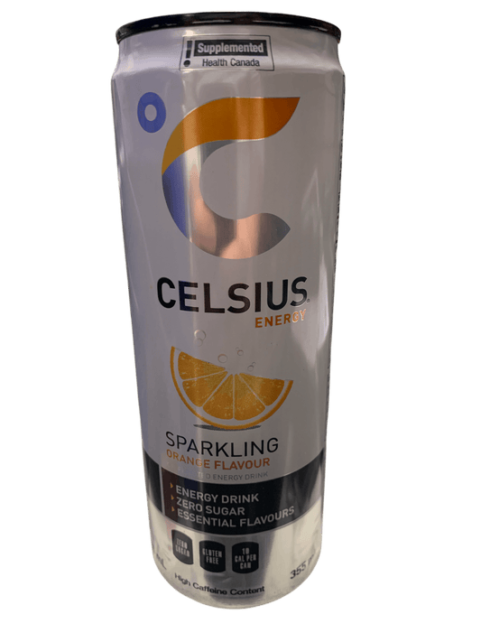 Celsius Sparkling Orange Zero Sugar Energy Drink 355ML - Canadian Edition