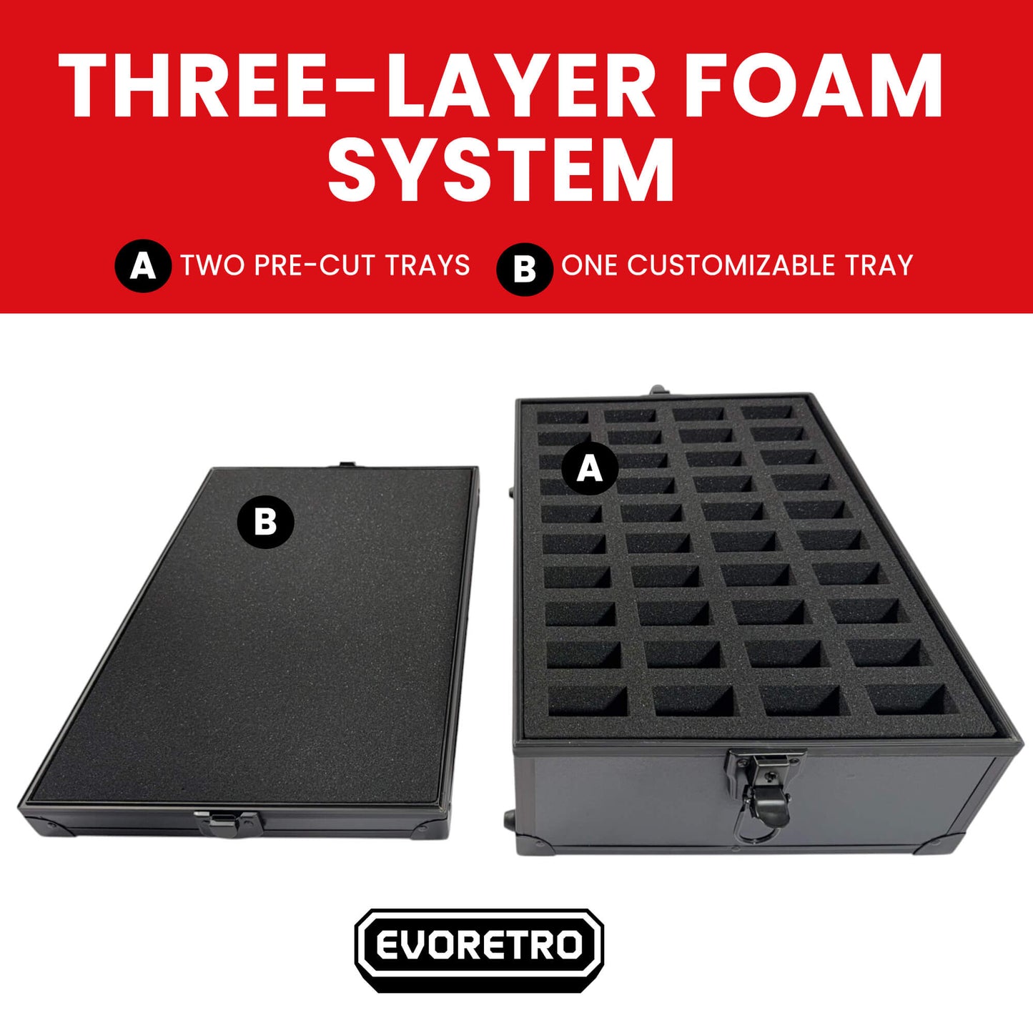 80 - Slot Miniature Storage Case with Customizable Foam - Jack Righteous