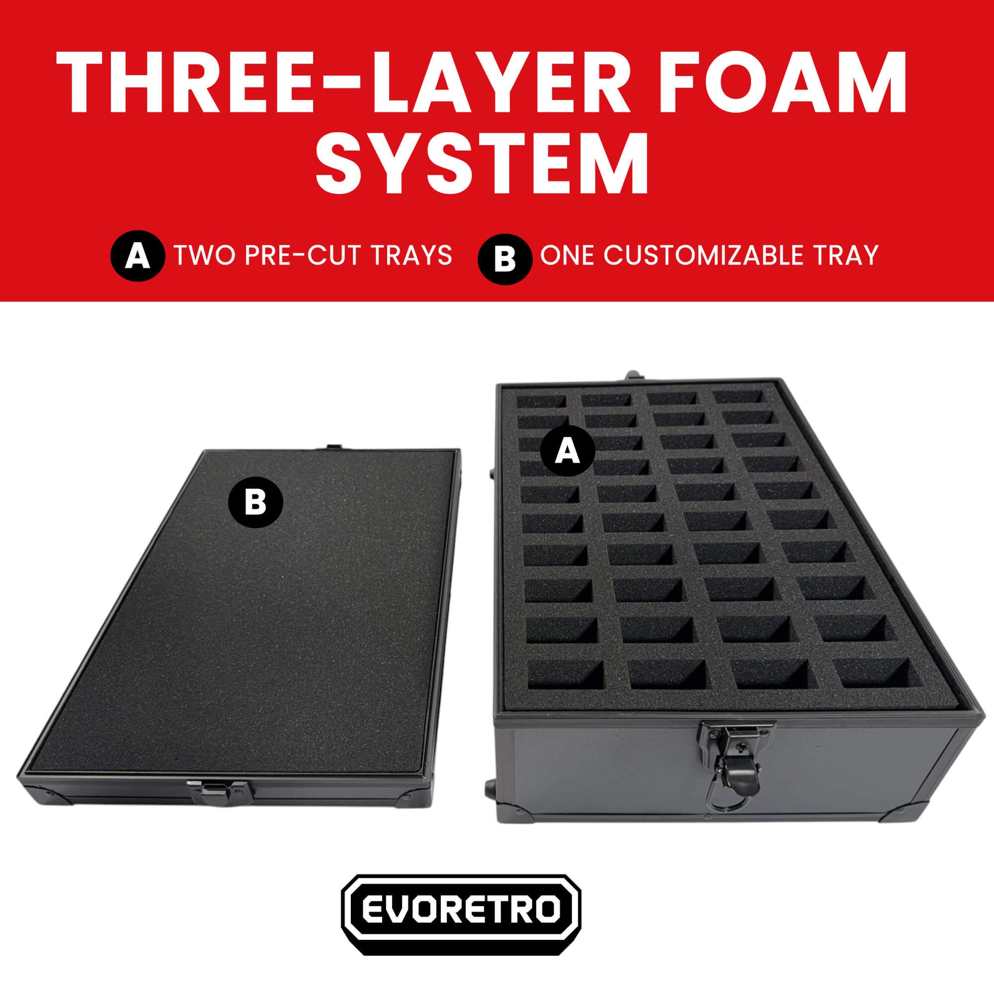 80 - Slot Miniature Storage Case with Customizable Foam - Jack Righteous