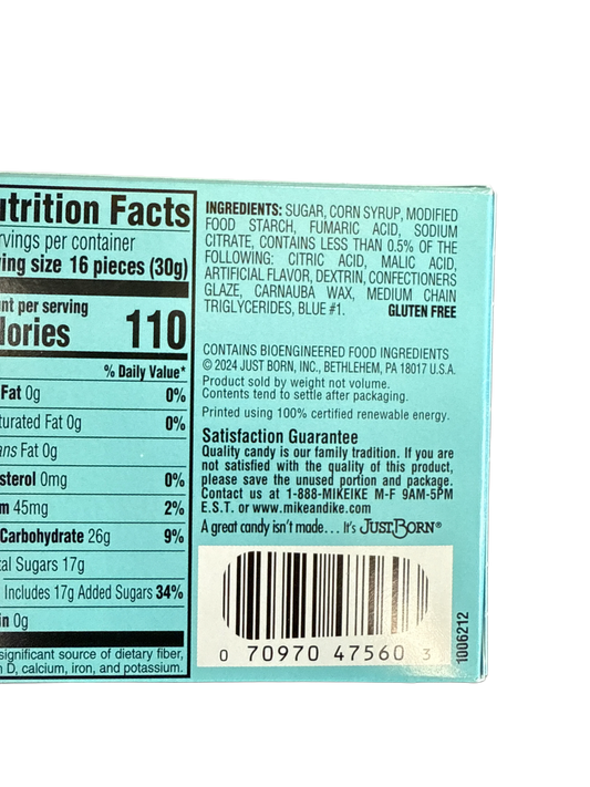 Mike and Ike Sour Blue Raspberry 120G - U.S Edition