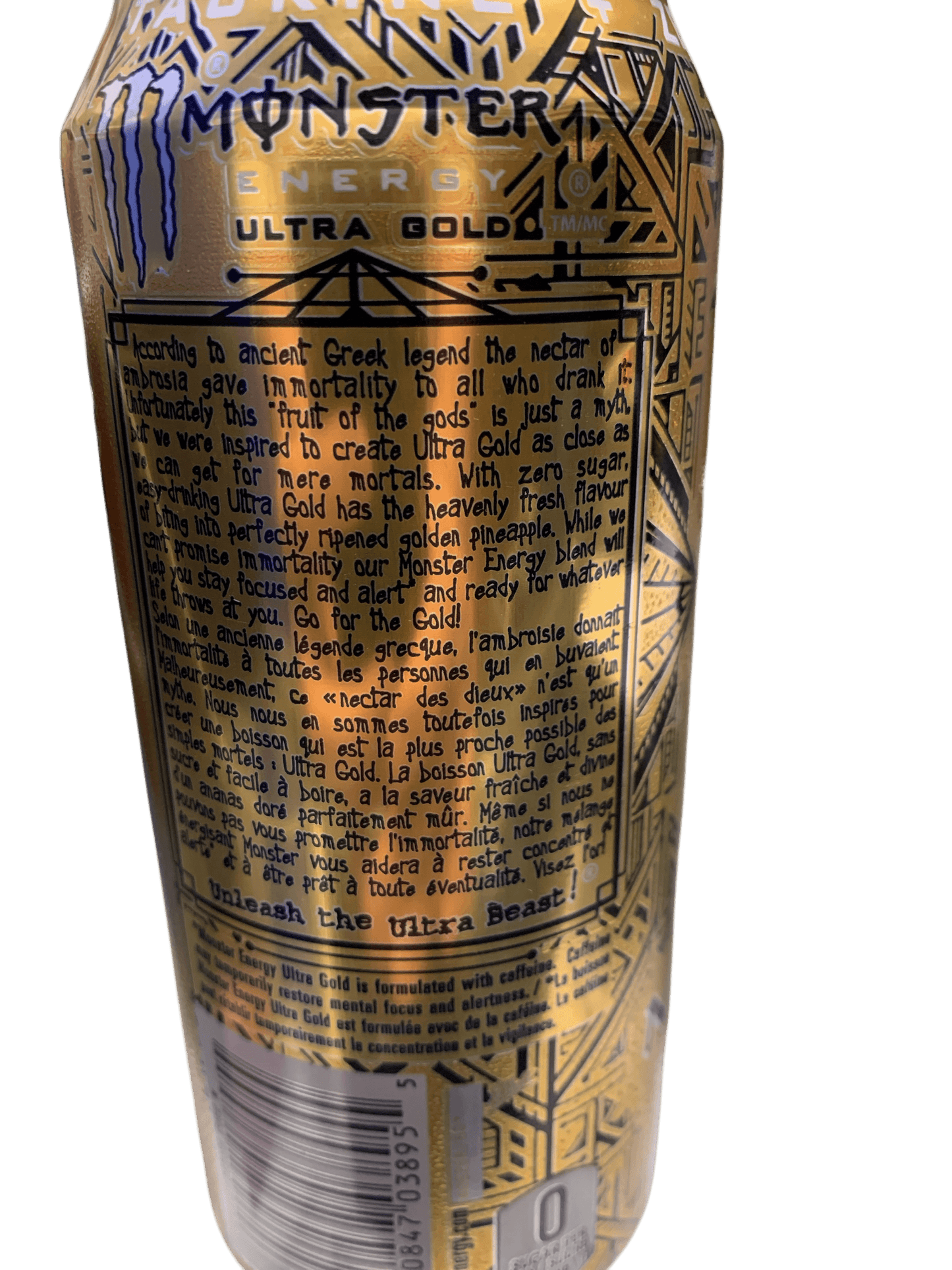 Monster Ultra Gold Zero Sugar Energy Drink 473ML - Canada Edition