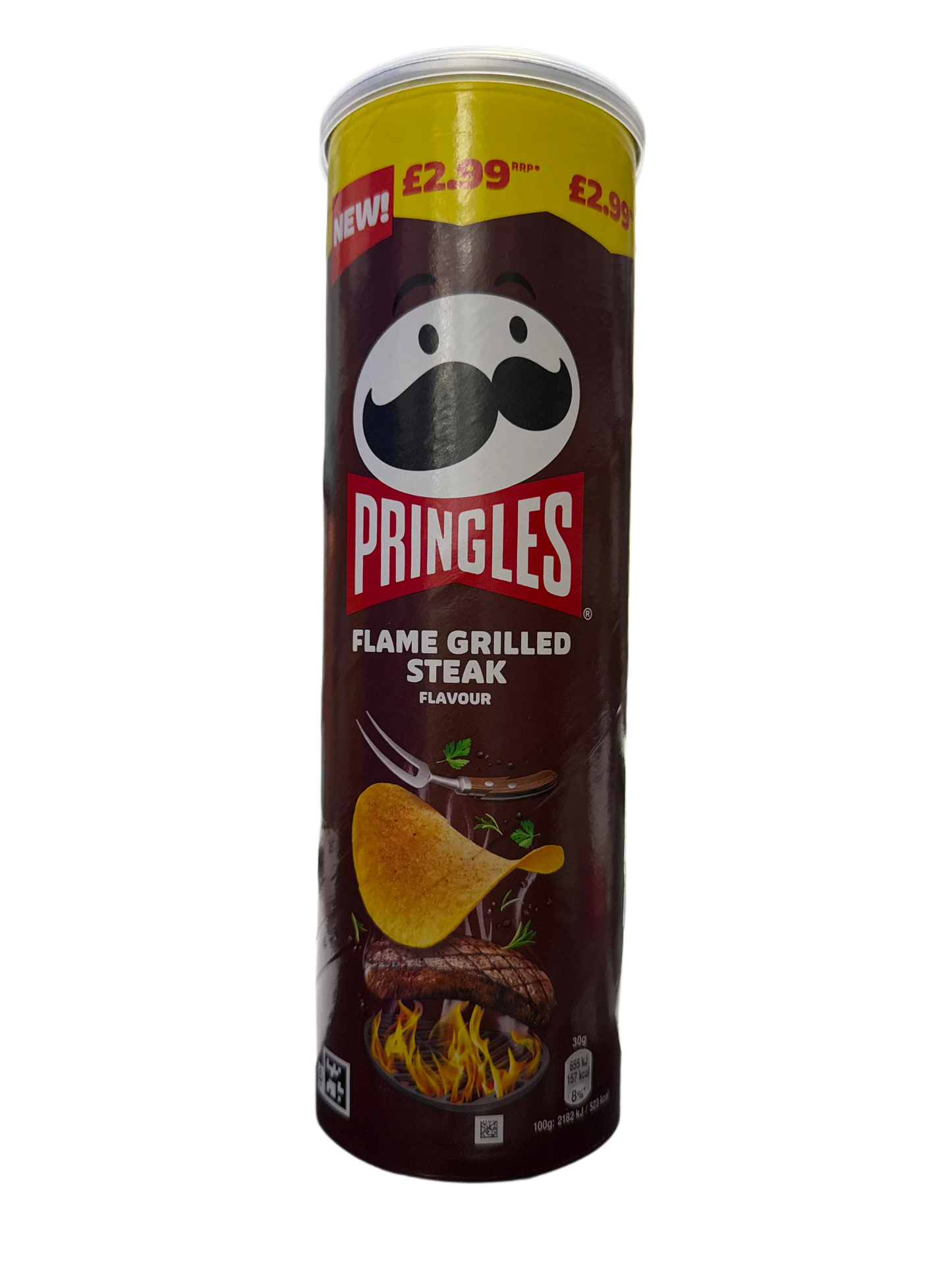 Pringles Flame Grilled Steak Flavour 165G - U.K Edition