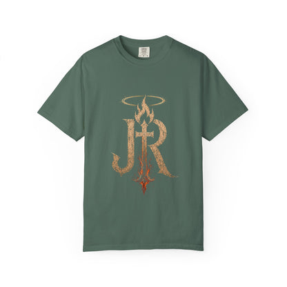 Green t-shirt with 'Clew Hiker Club' graphic on a white background