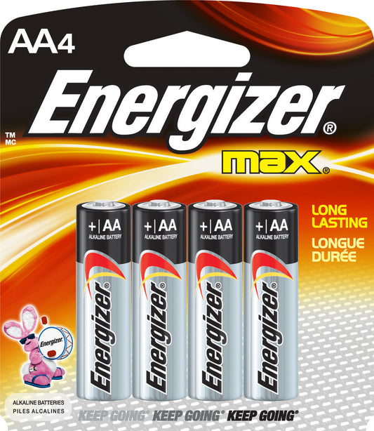 Piles Energizer Max alcalines AA 4 Piles