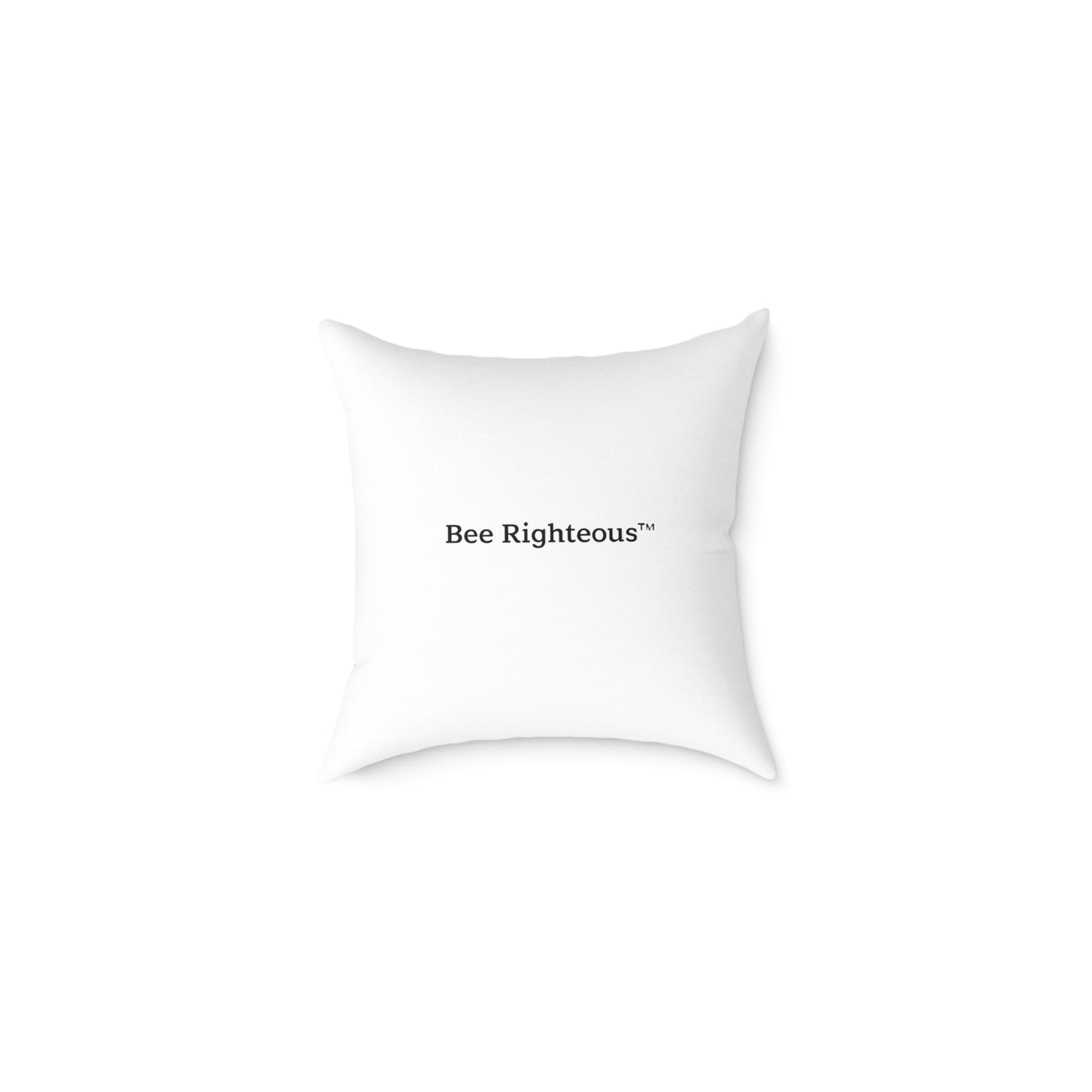Valentine's Romantic Cute Square Poly Canvas Pillow — 'Bee Lovers' Accent Throw