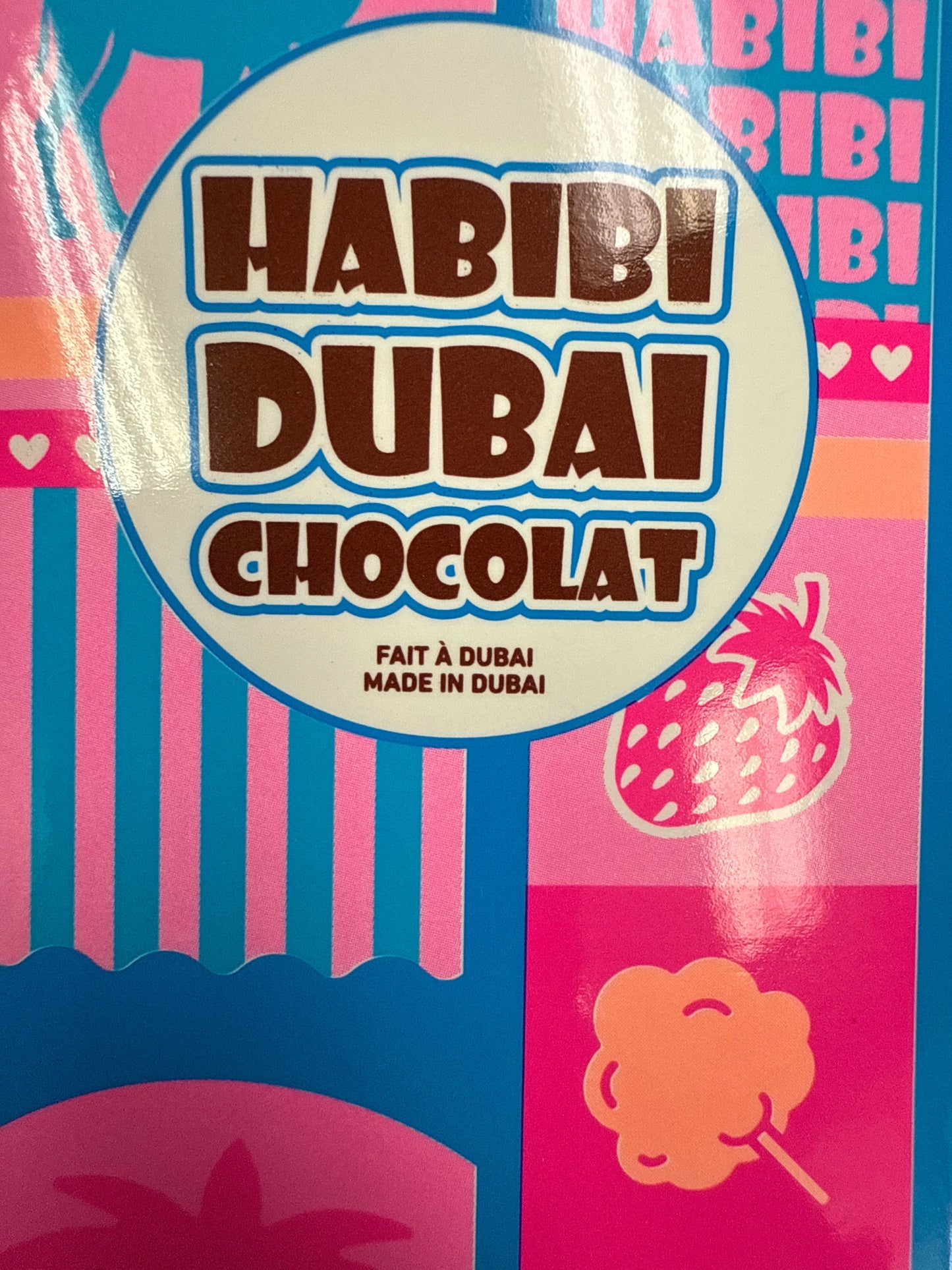 Habibi Dubai Strawberry Cotton Candy Chocolate 200G - Dubai Edition