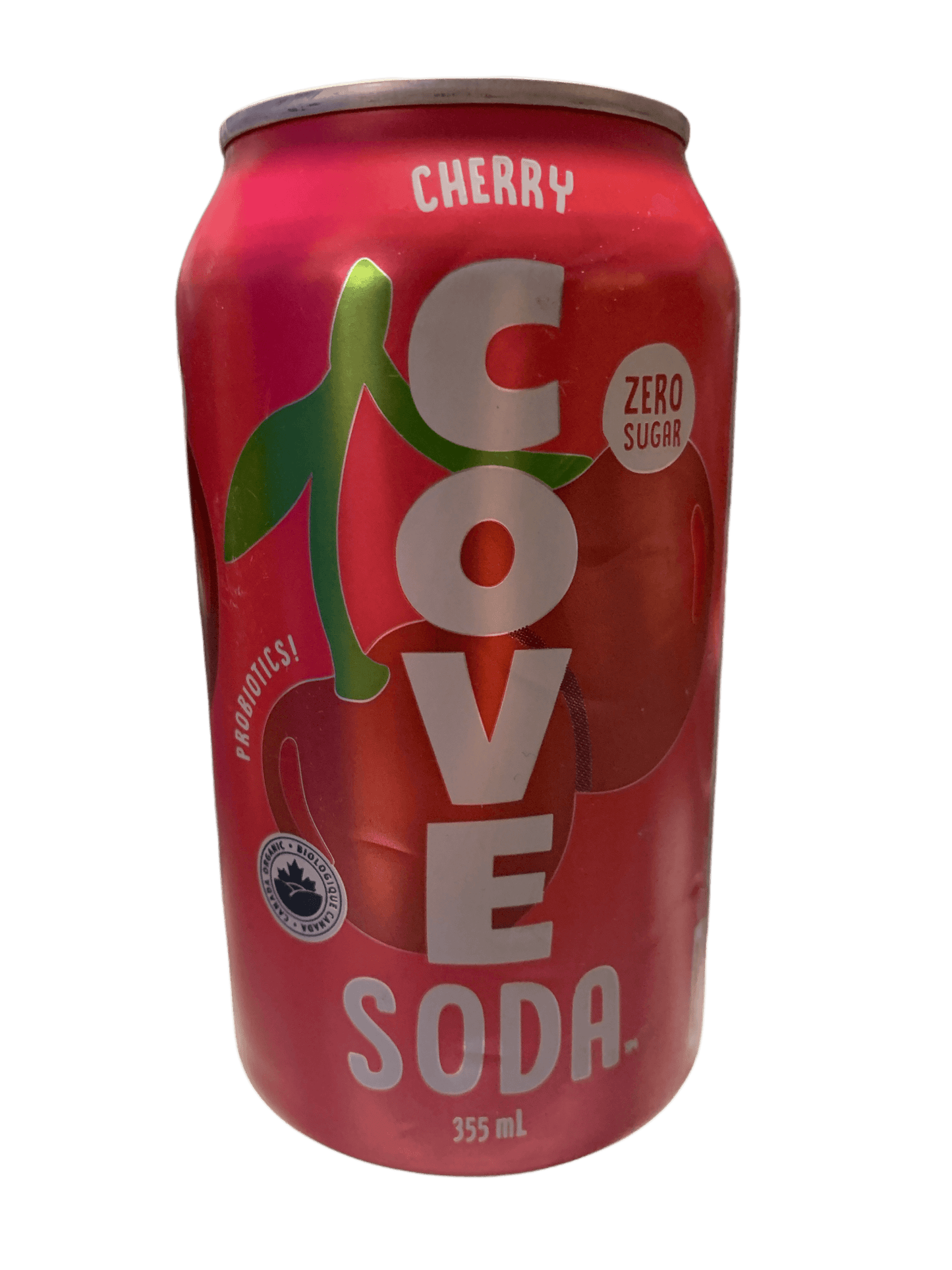 Cove Prebiotic's Zero Sugar Cherry Flavoured Soda 355ML - Canadian Edition