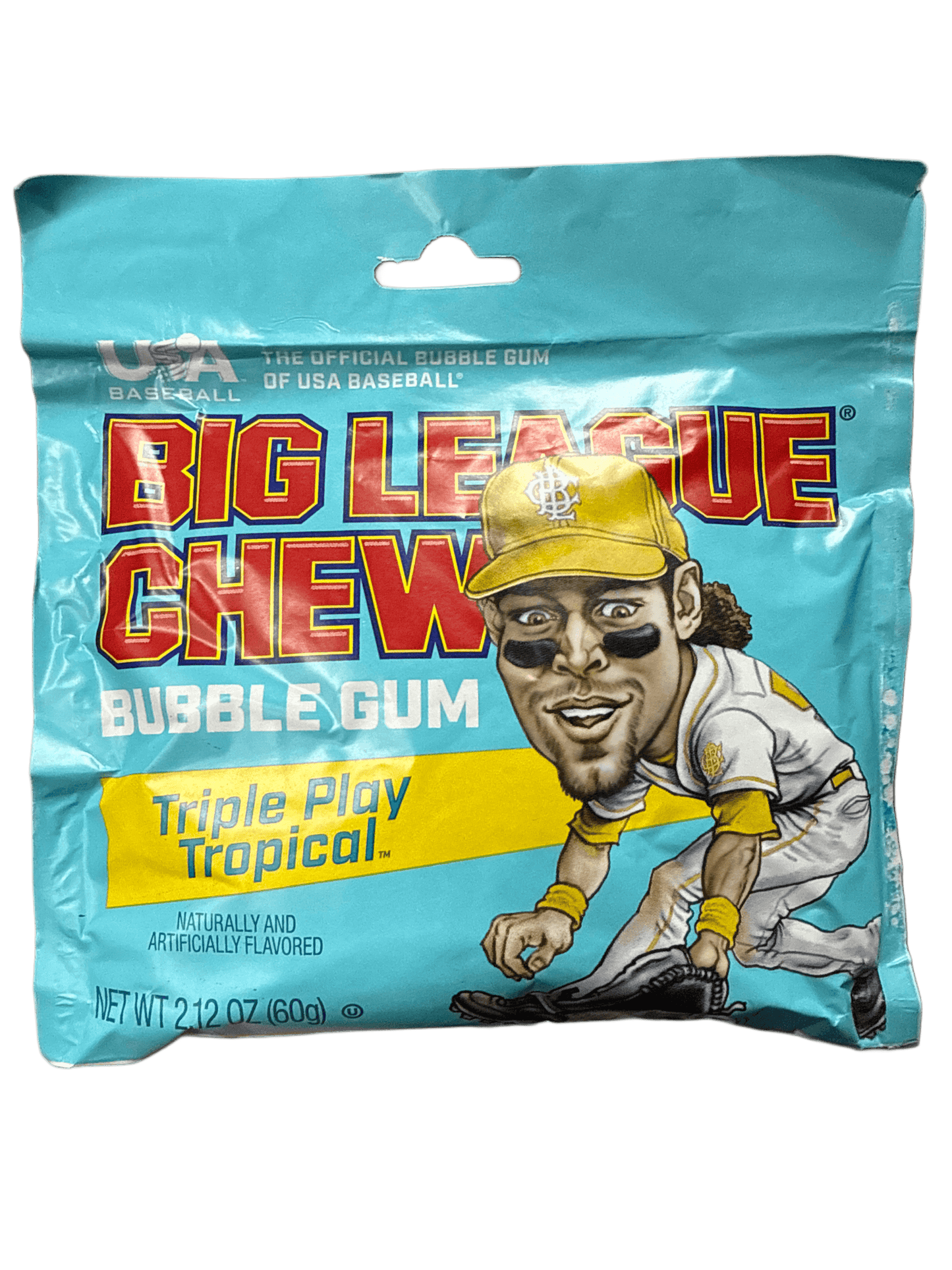 Big League Chew Bubble Gum Triple Play Tropical Flavour 60G - U.S Edition