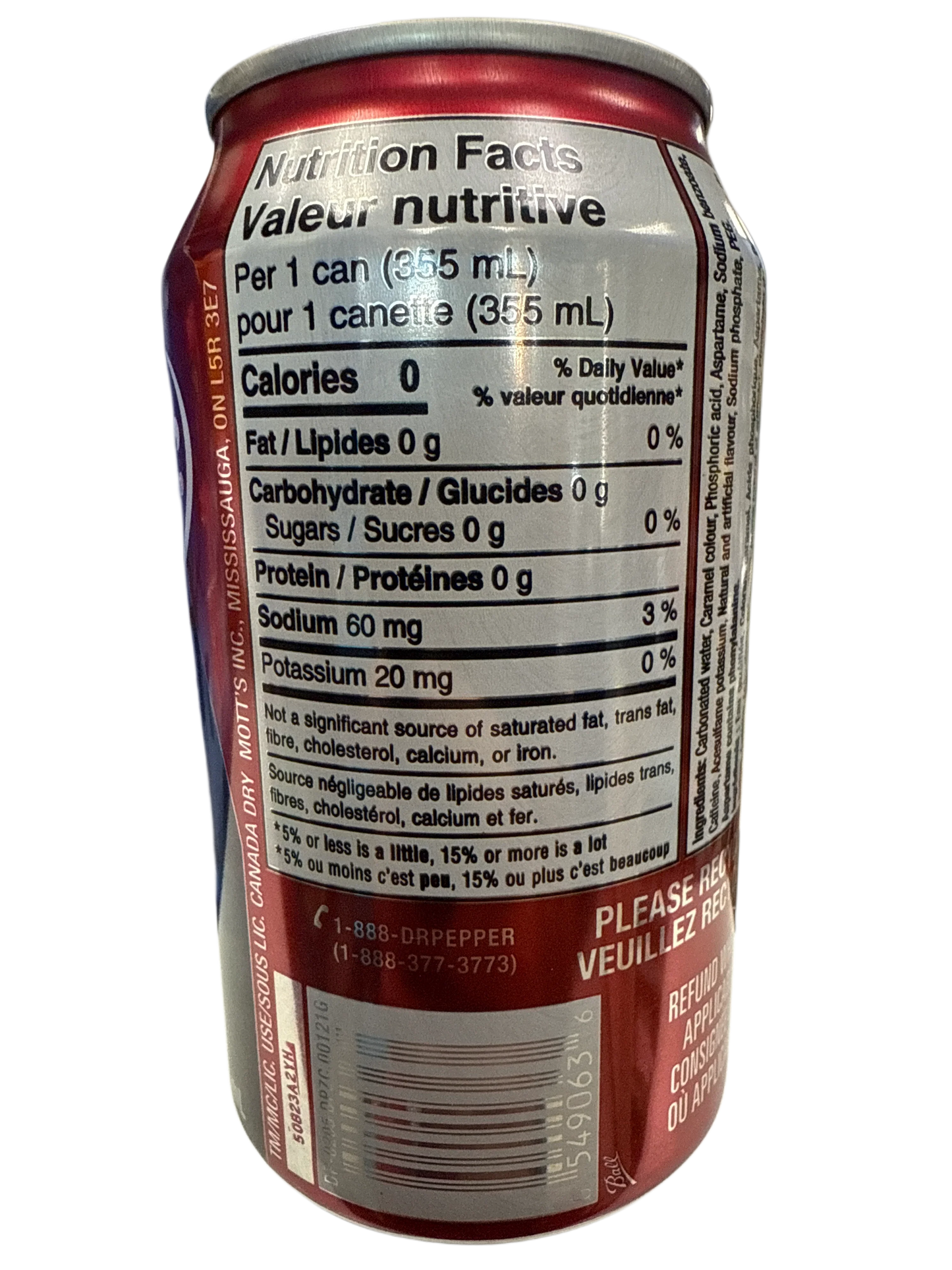 Dr Pepper Zero Sugar Can 355ML – Canadian Edition Rare Zero-Calorie Soda