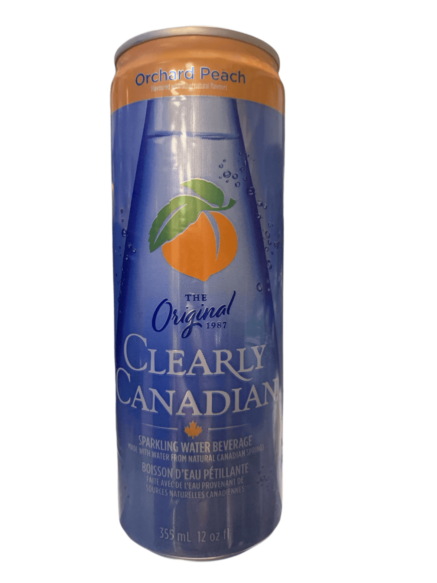Clearly Canadian Sparkling Orchard Peach Cans 355ML - Canadian Edition