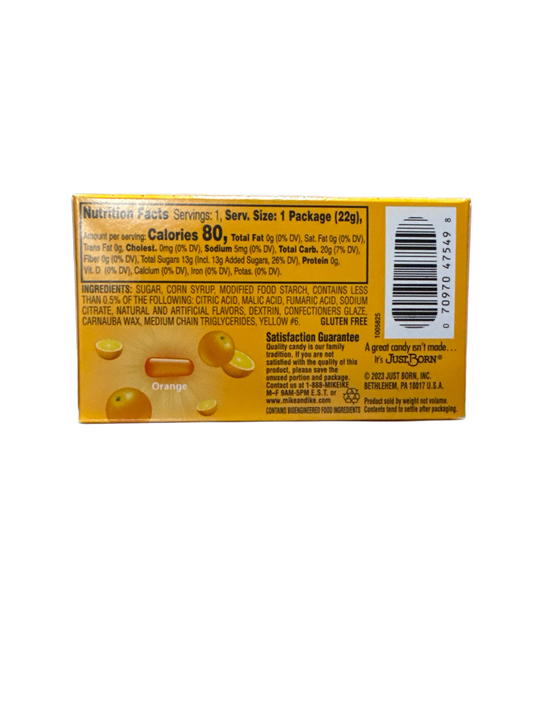 Mike and Ike Orange Flavour Candy 22G - U.S Edition