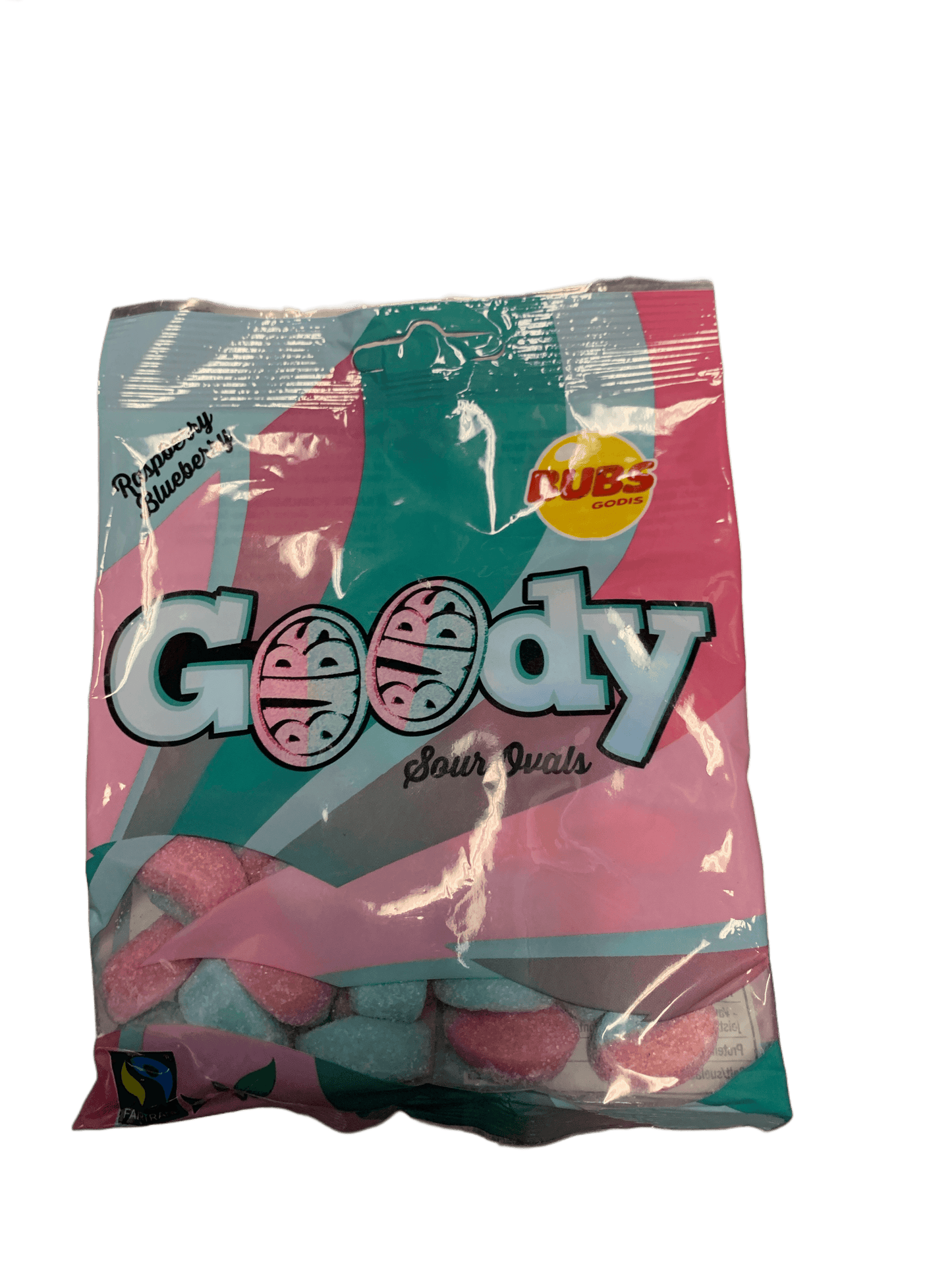 Bubs Goody Sour Ovals Raspberry Blueberry Candy 90G - Swedish Edition