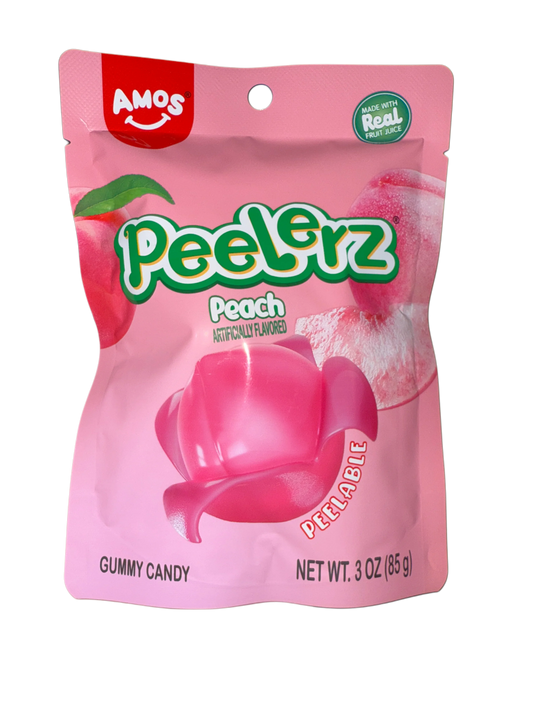 Amos Peelerz Gummy Peach 85G - U.S Edition