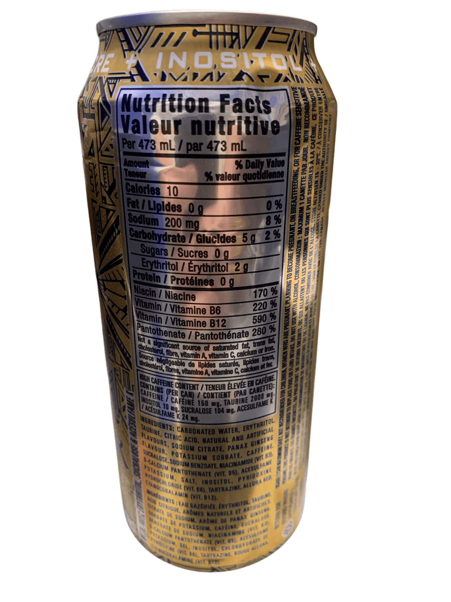 Monster Ultra Gold Zero Sugar Energy Drink 473ML - Canada Edition