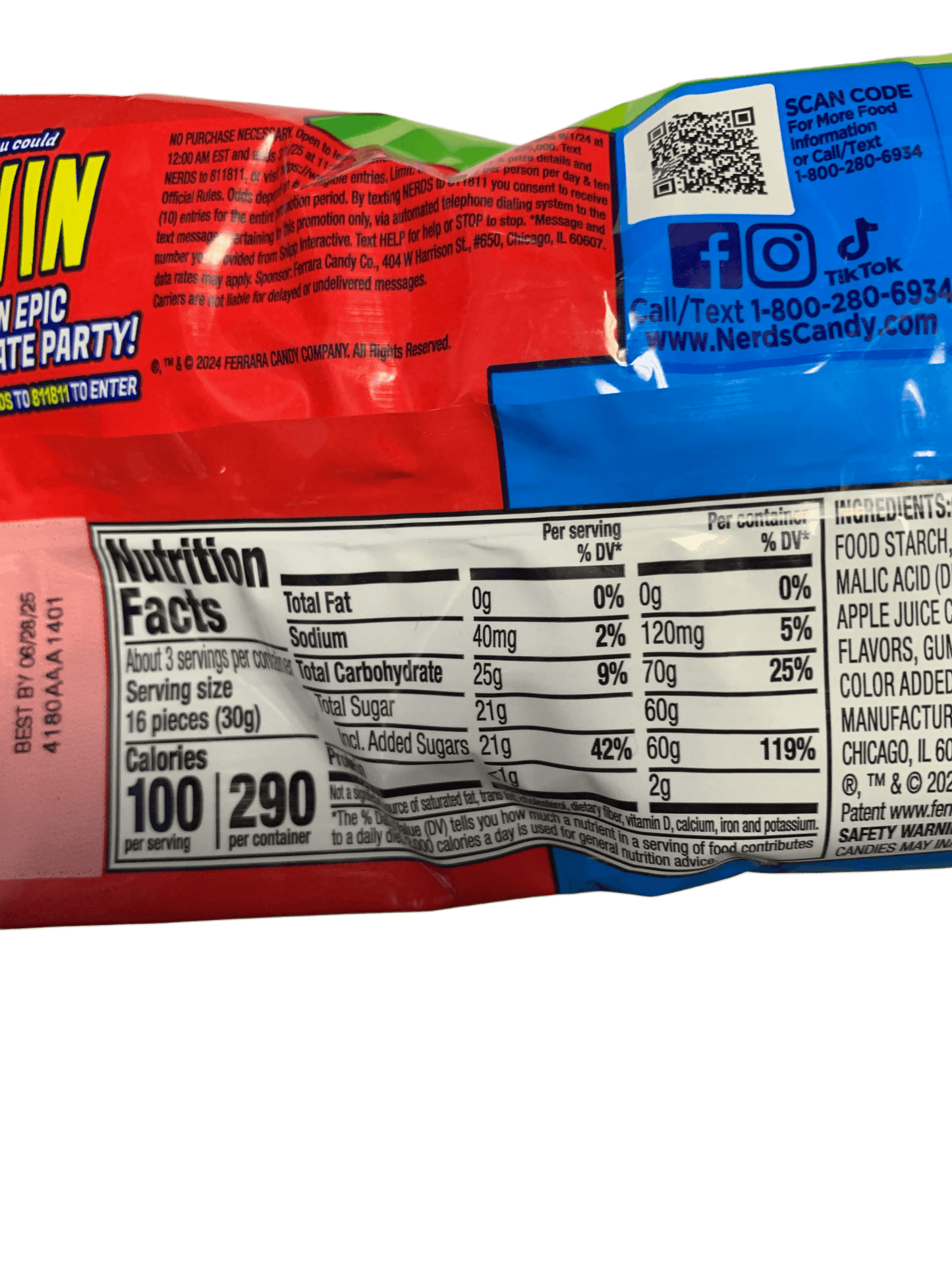 Nerds Gummy Clusters Berry Punch Rush Share Pack 30G - U.S Edition