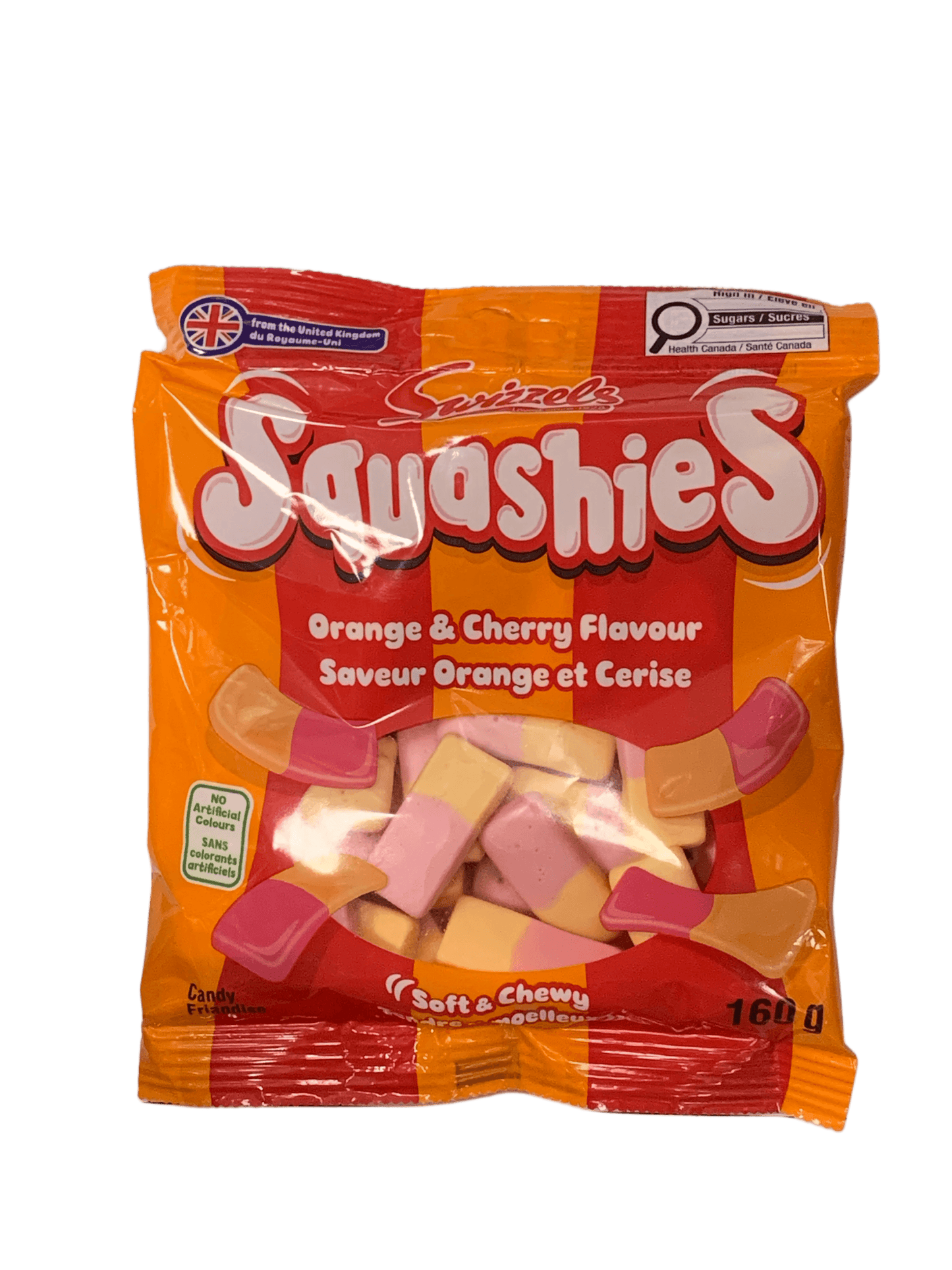 Squashies Orange and Cherry Flavour 160G - U.K Edition