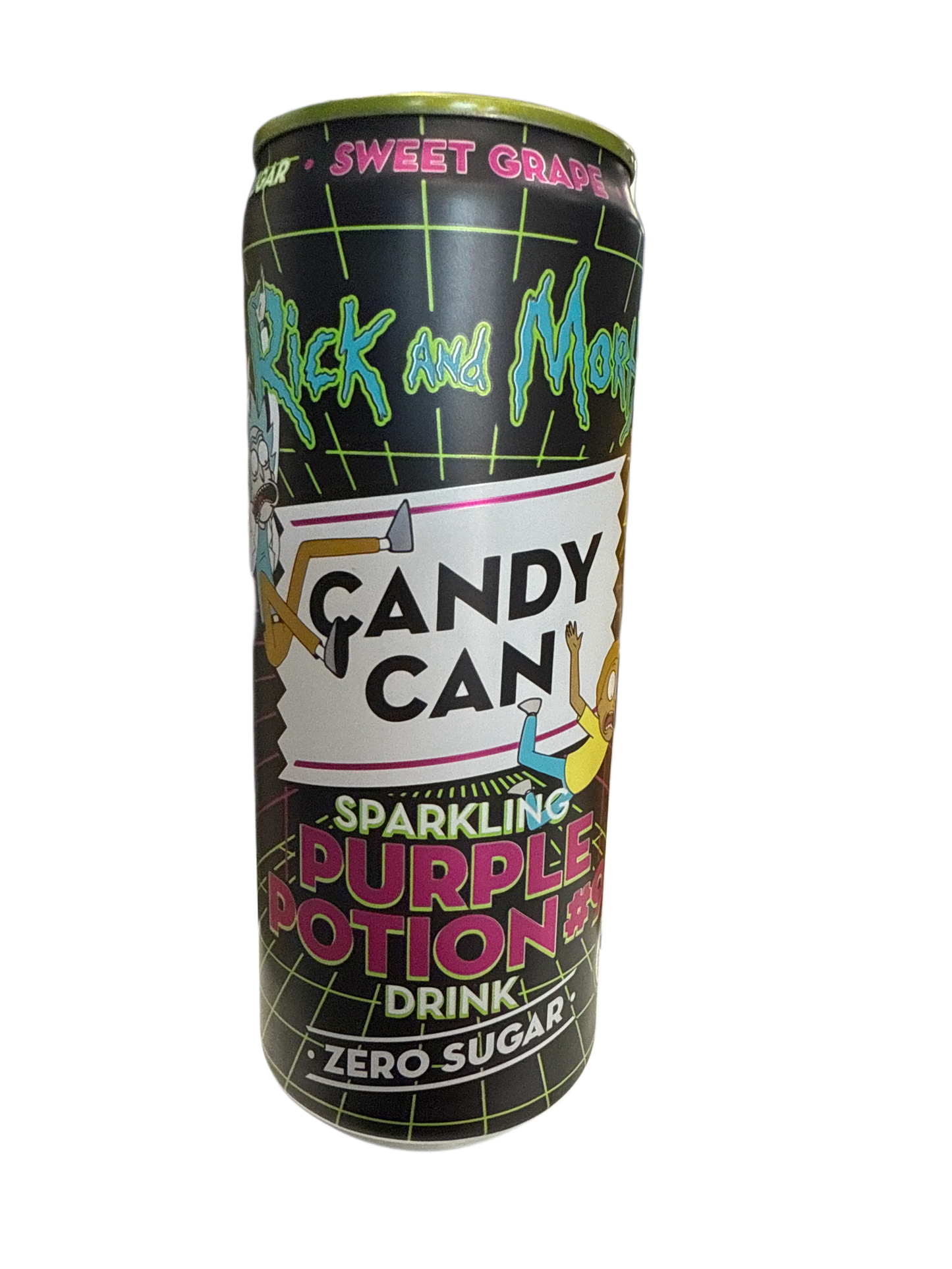 Candy Can Rick And Mortys Halloween Purple Potion Zero Sugar Sweet Grape Flavour 330ML - Canadian Edition