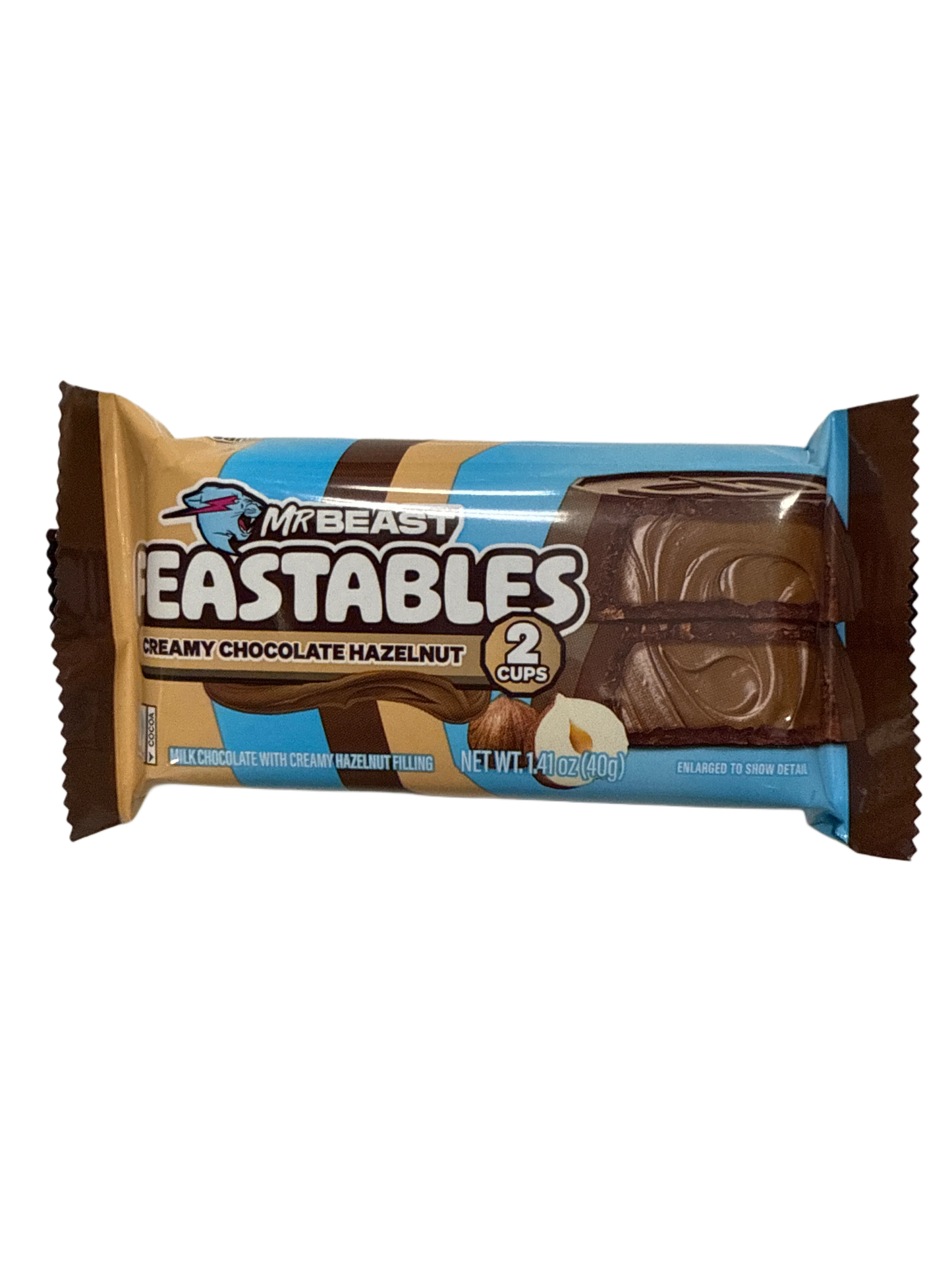 Mr Beast Feastables Creamy Chocolate Hazelnut Cups 40G - U.S Edition