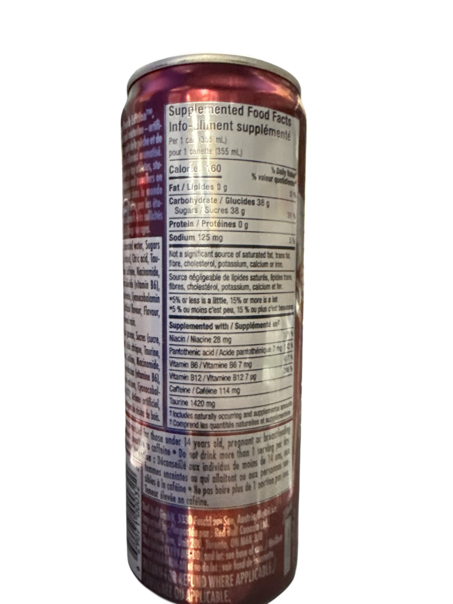 Red Bull Peach Nectarine Flavour 355ML - Canadian Edition
