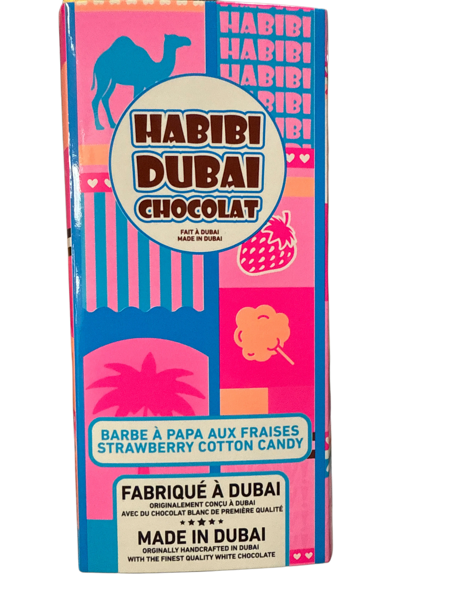 Habibi Dubai Strawberry Cotton Candy Chocolate 200G - Dubai Edition